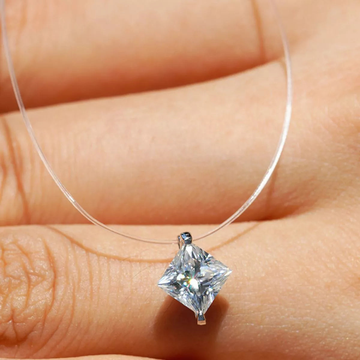 1 Carat Moissanite 925 Sterling Silver Pendant Necklace