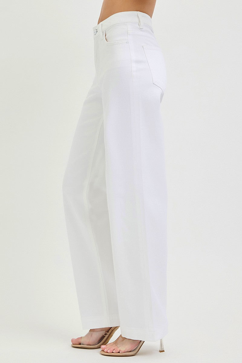 RISEN Full Size High Rise Wide Baggy Pants Plus Size