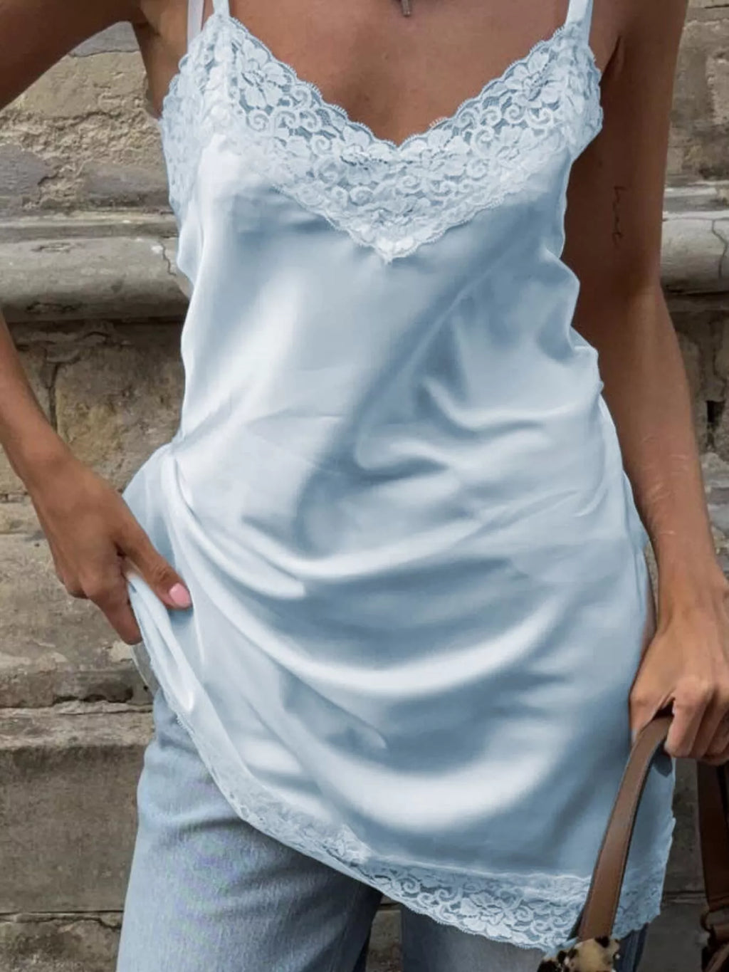 Lace Detail V-Neck Cami