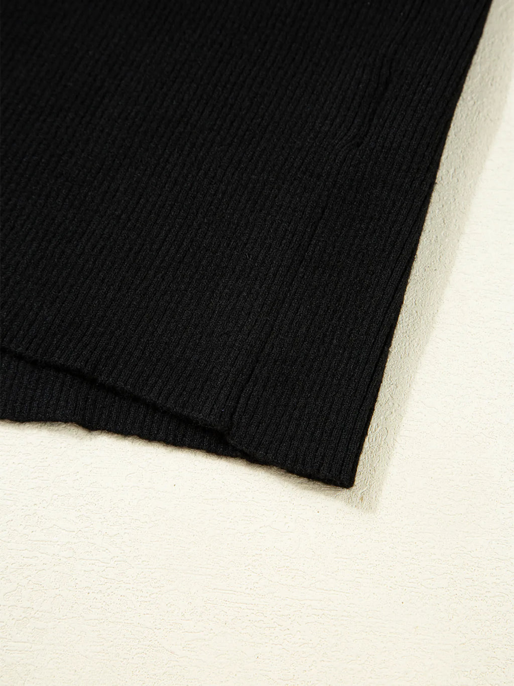 Ribbed Knit Cold Shoulder Sweater