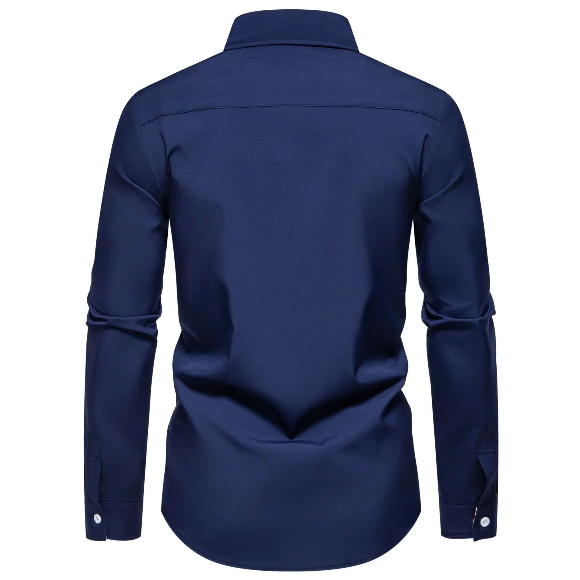 Men's Casual Button-Down Shirt with Cuff Detail