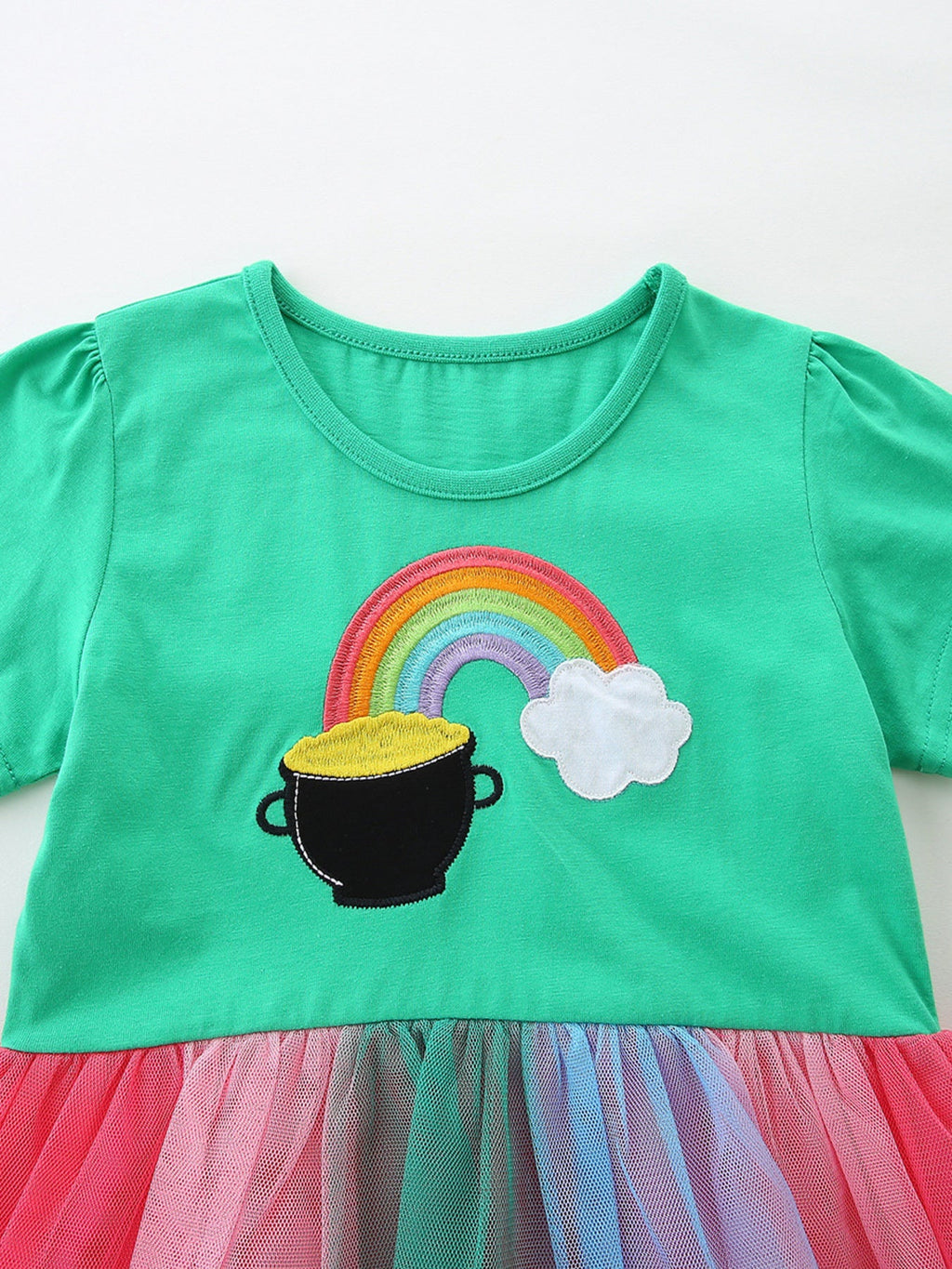 Children's Rainbow Graphic Tulle Dress