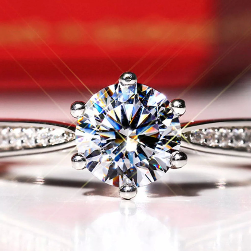 3 Carat Moissanite 925 Sterling Silver Ring