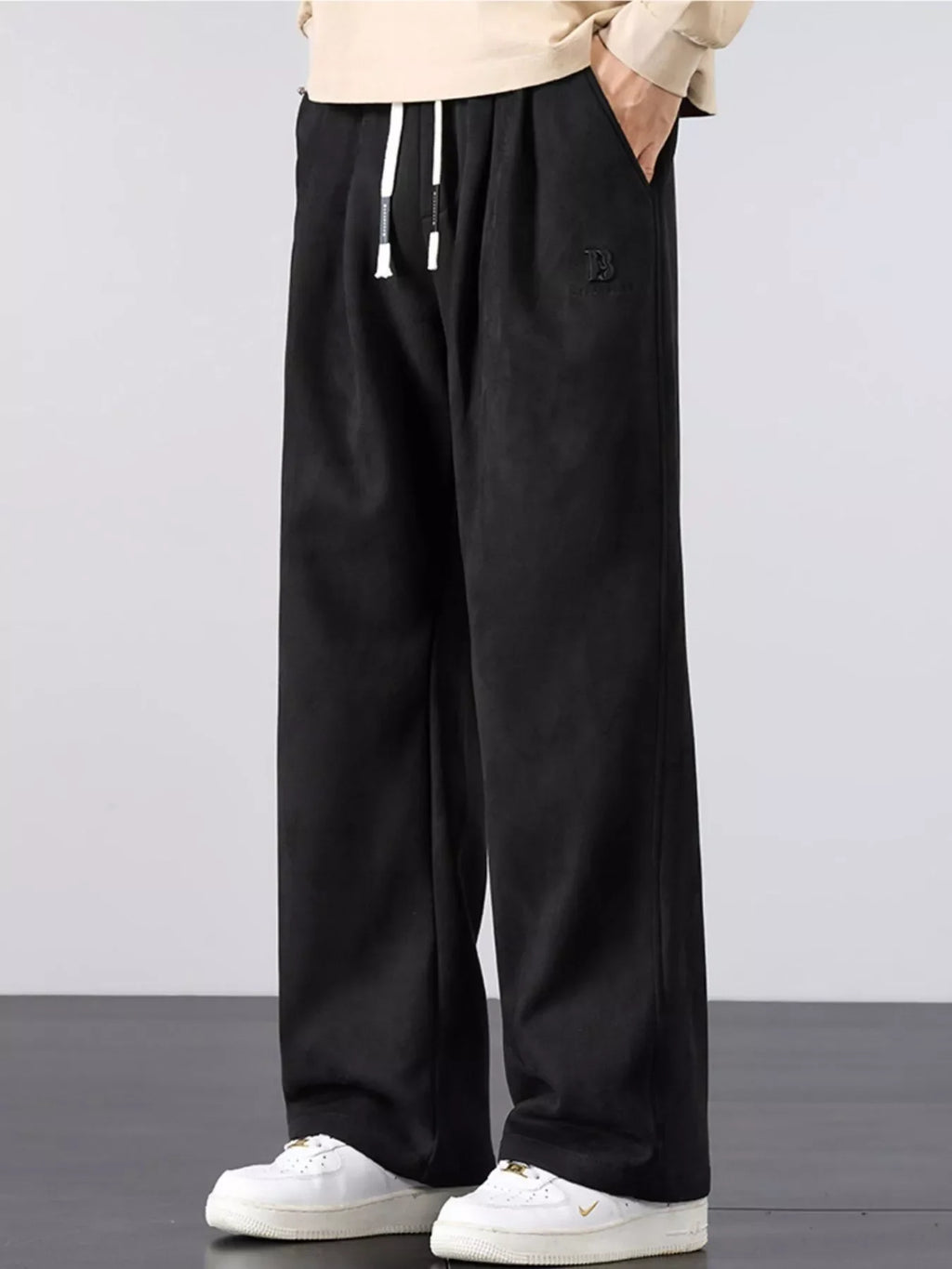 Men's Plus Size Casual Loose-Fit Drawstring Pants