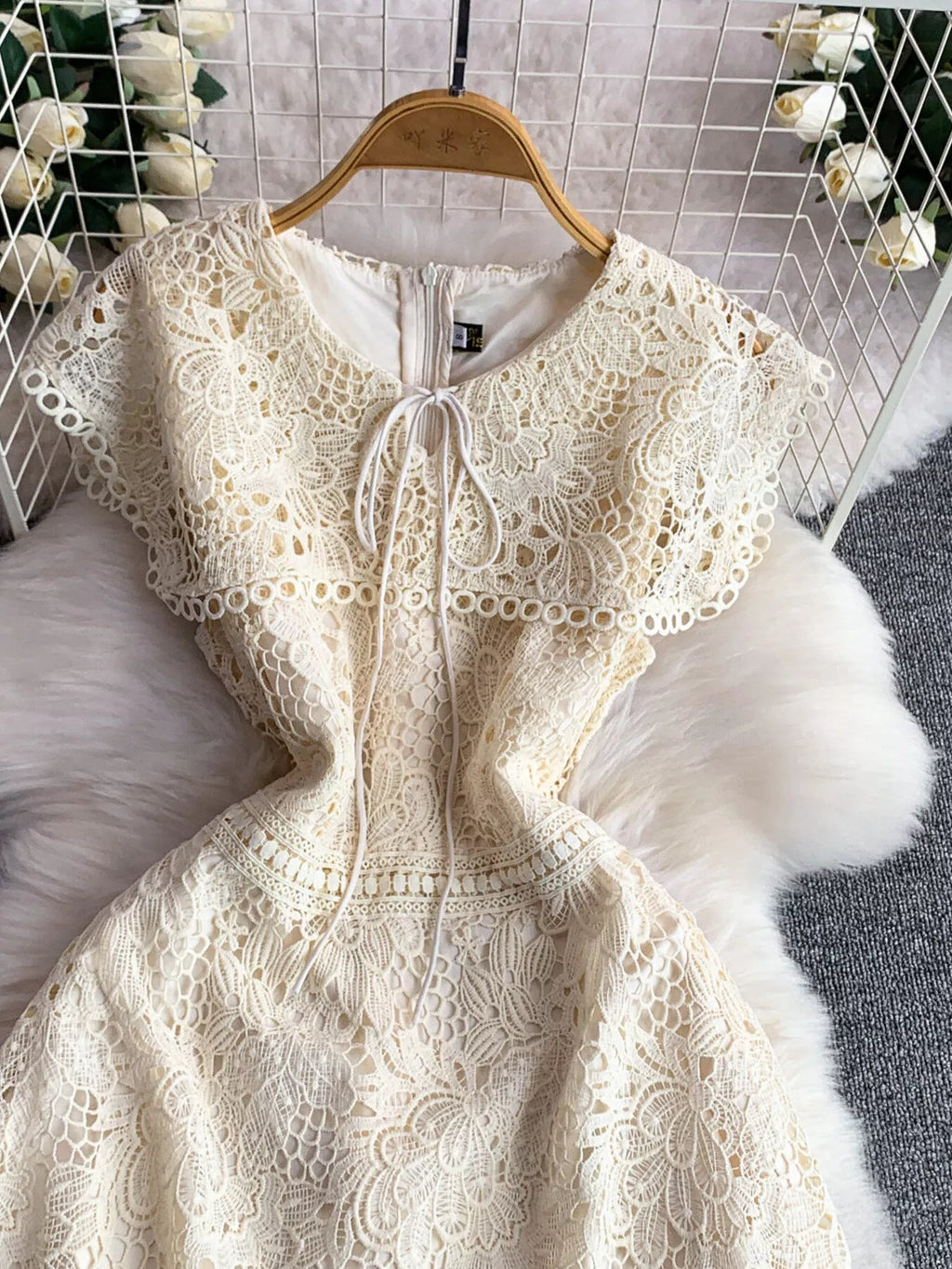 Lace Sleeveless A-Line Dress