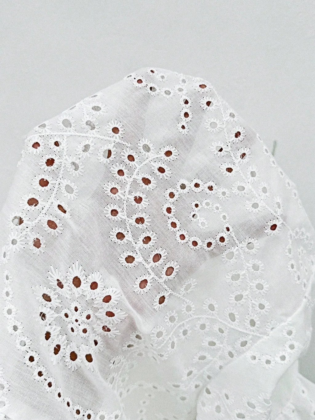 Eyelet Solid Collared Neck Half Sleeve Shirt