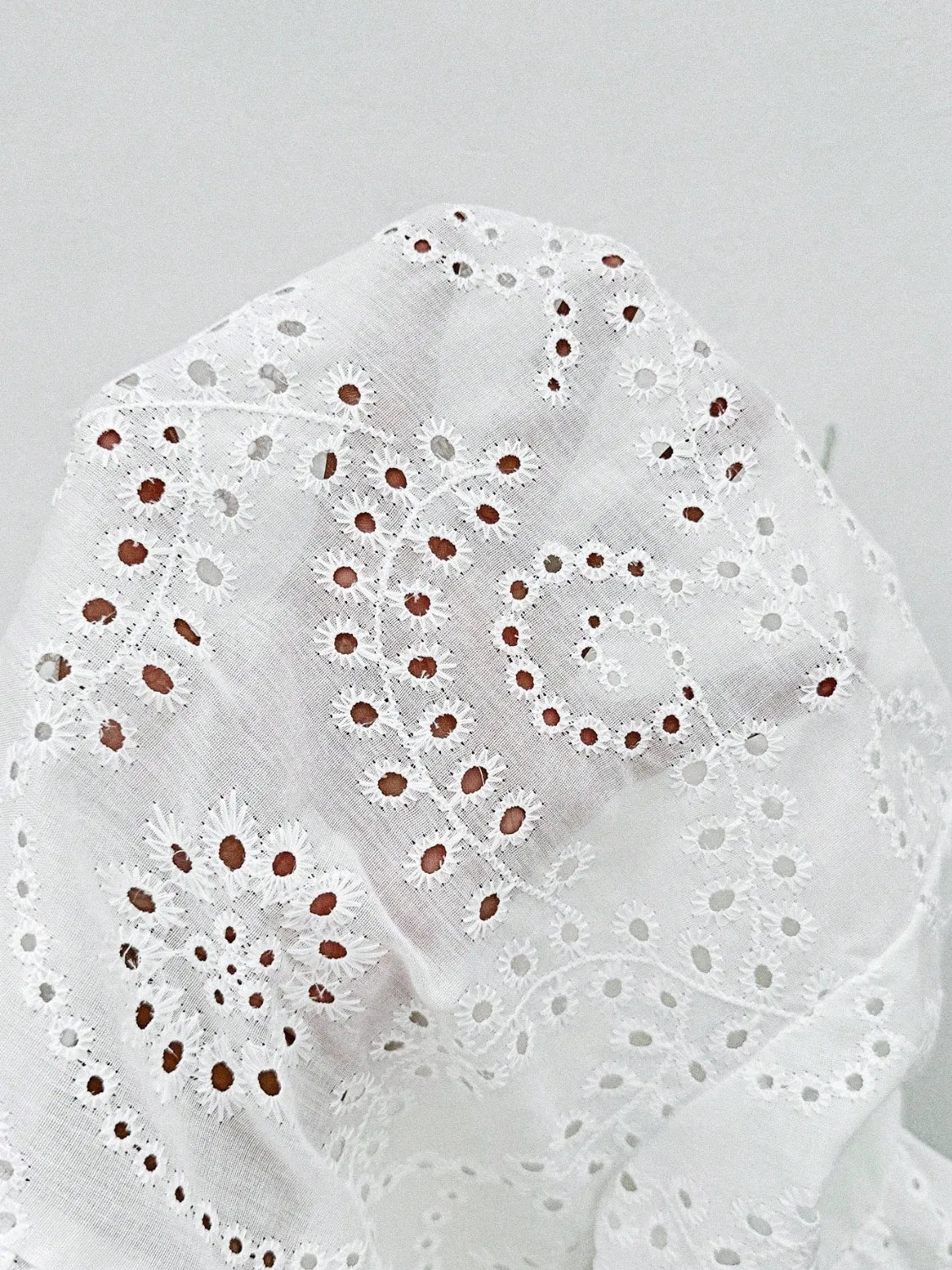 Eyelet Solid Collared Neck Half Sleeve Shirt