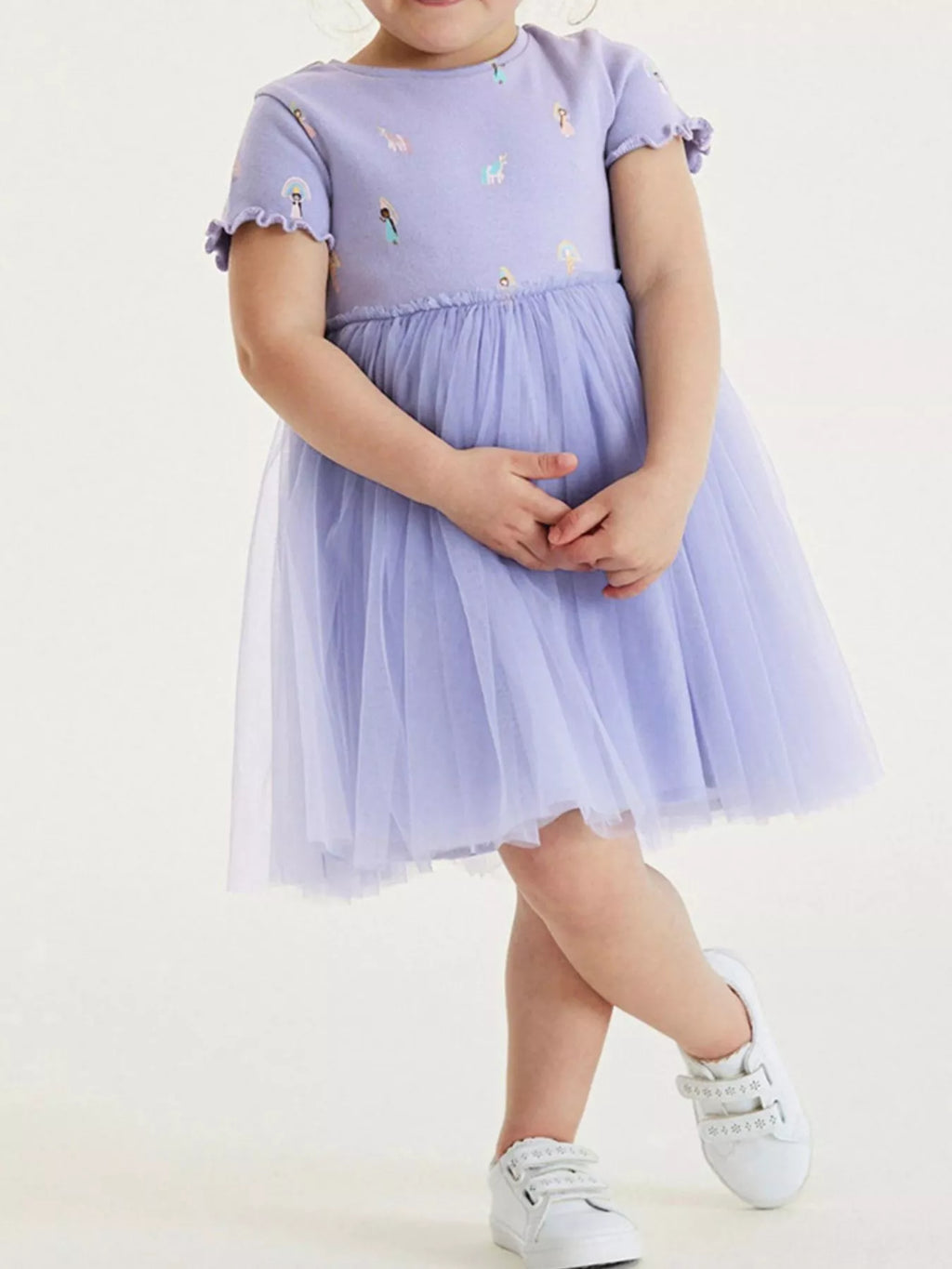 Children's Short Sleeve Tulle Dress