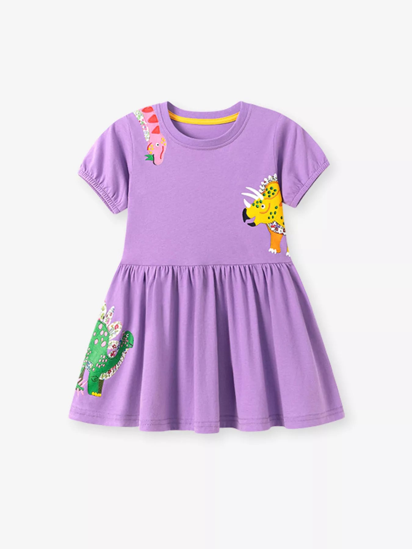 Children's Dinosaur Print Casual Dress