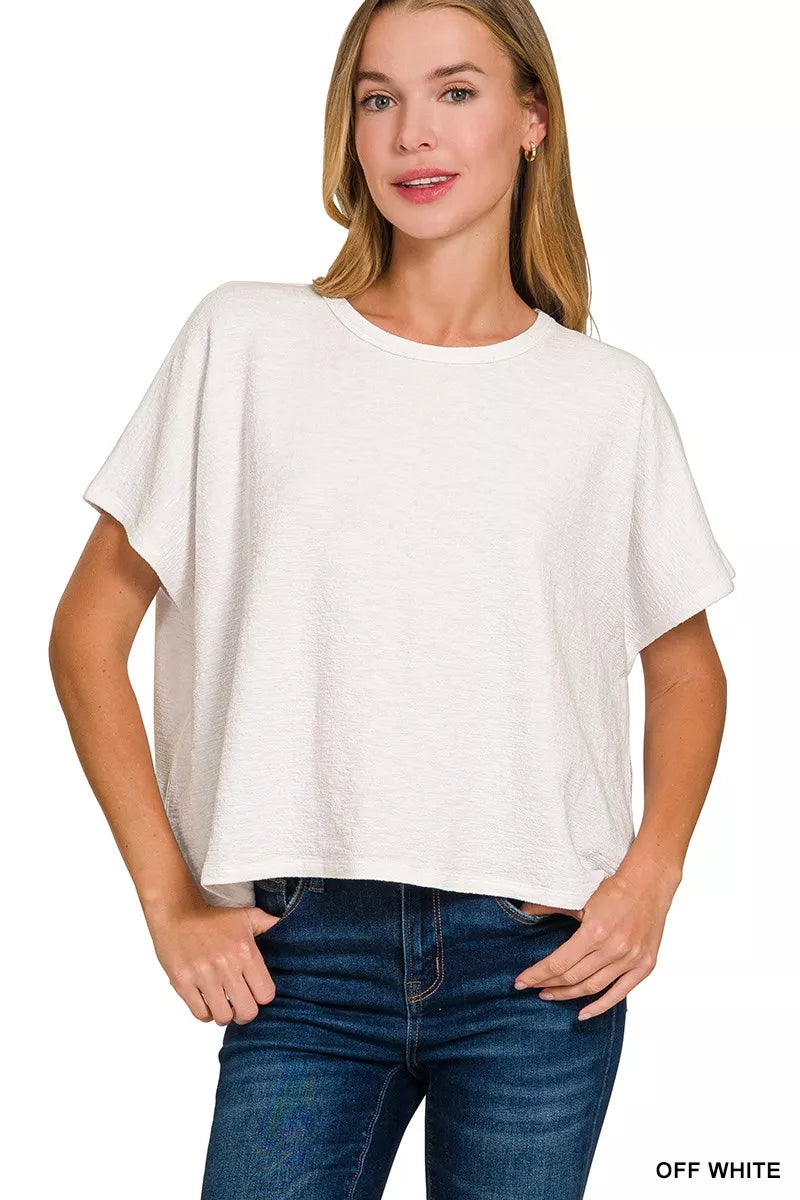 Zenana Cotton Slub Oversized Tee
