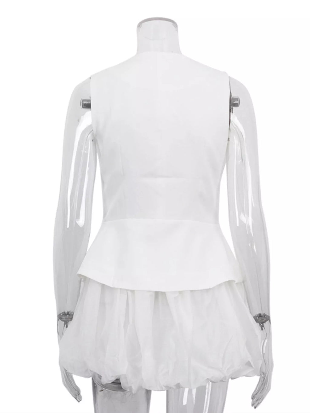 Peplum Vest and Bubble Skirt Set