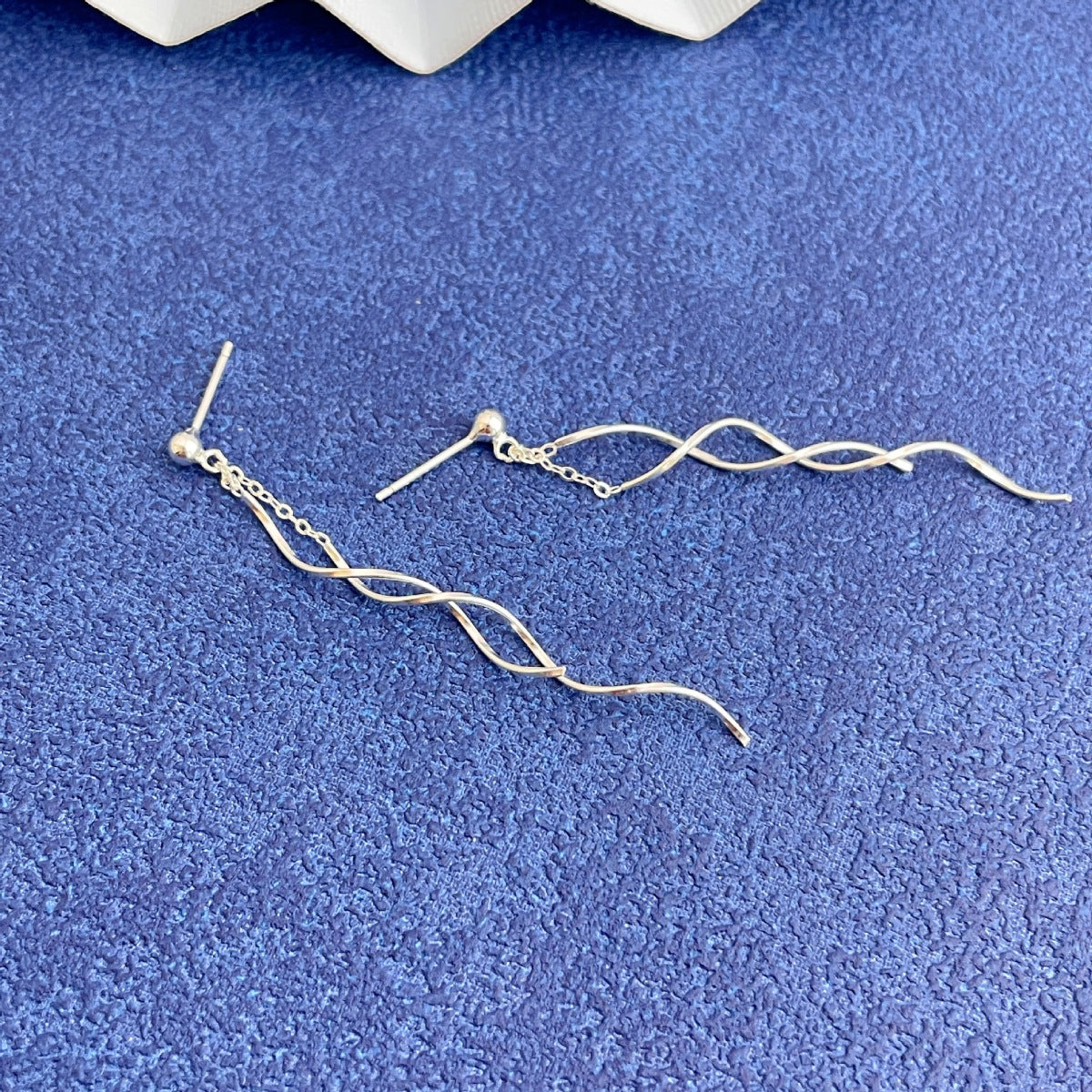925 Sterling Silver Wave Earrings