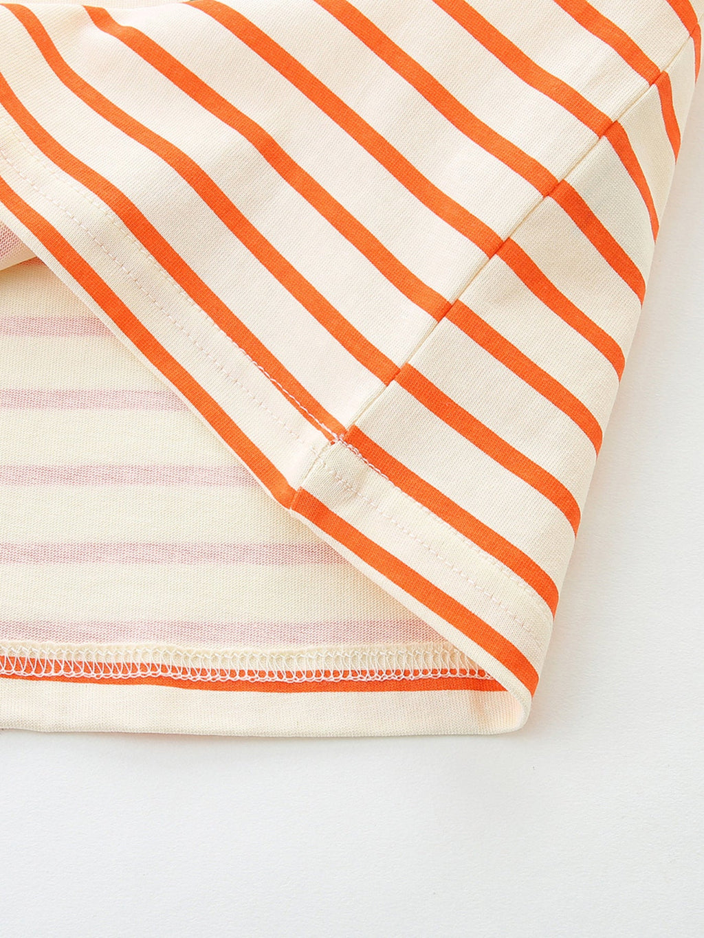 Children's Striped Fruit Print Ruffle Sleeve Tee
