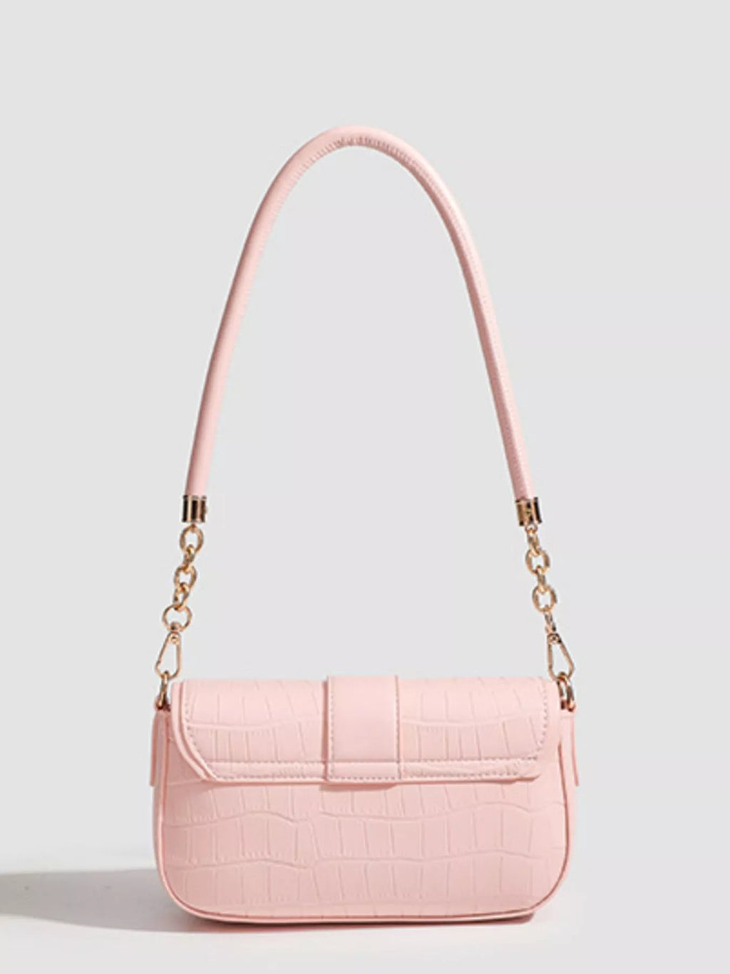 Textured Flap Shoulder Bag