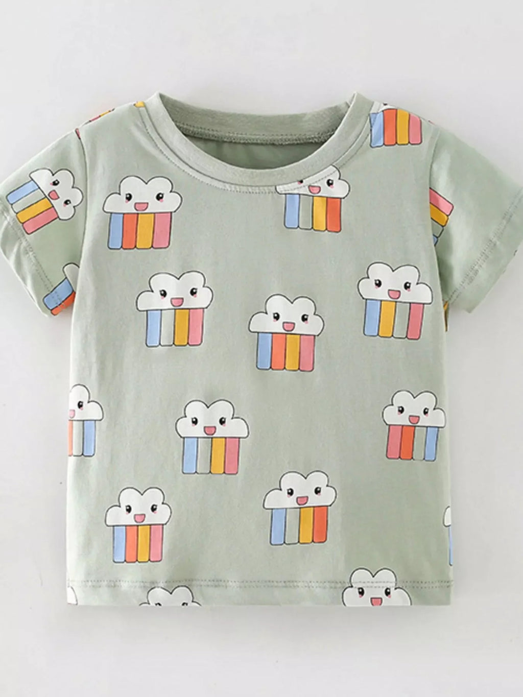 Children's Cloud Rainbow Print T-Shirt