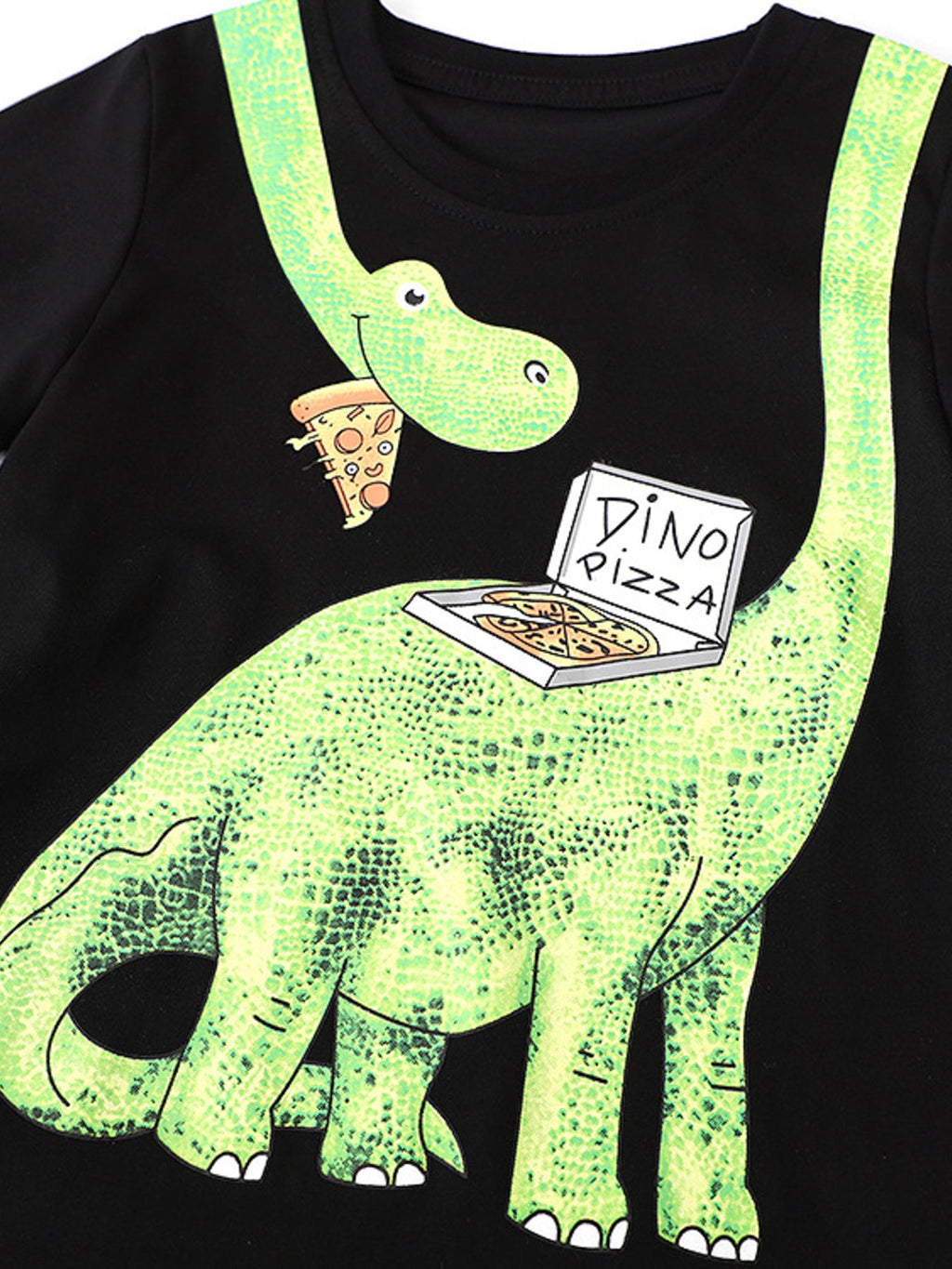 Children's Dinosaur Round Neck Tee and Shorts Set