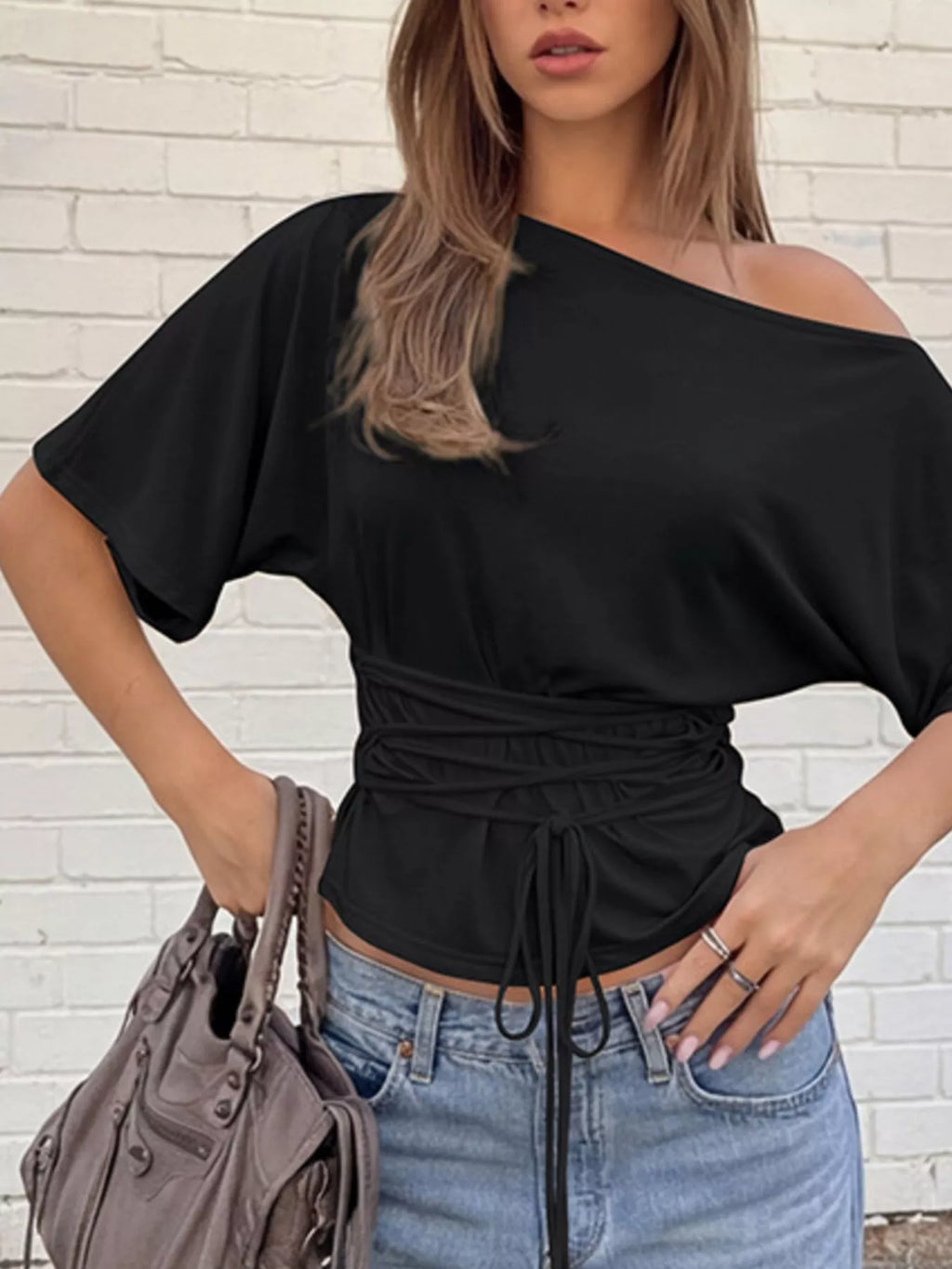 Boat Neck Short Sleeve T-Shirt
