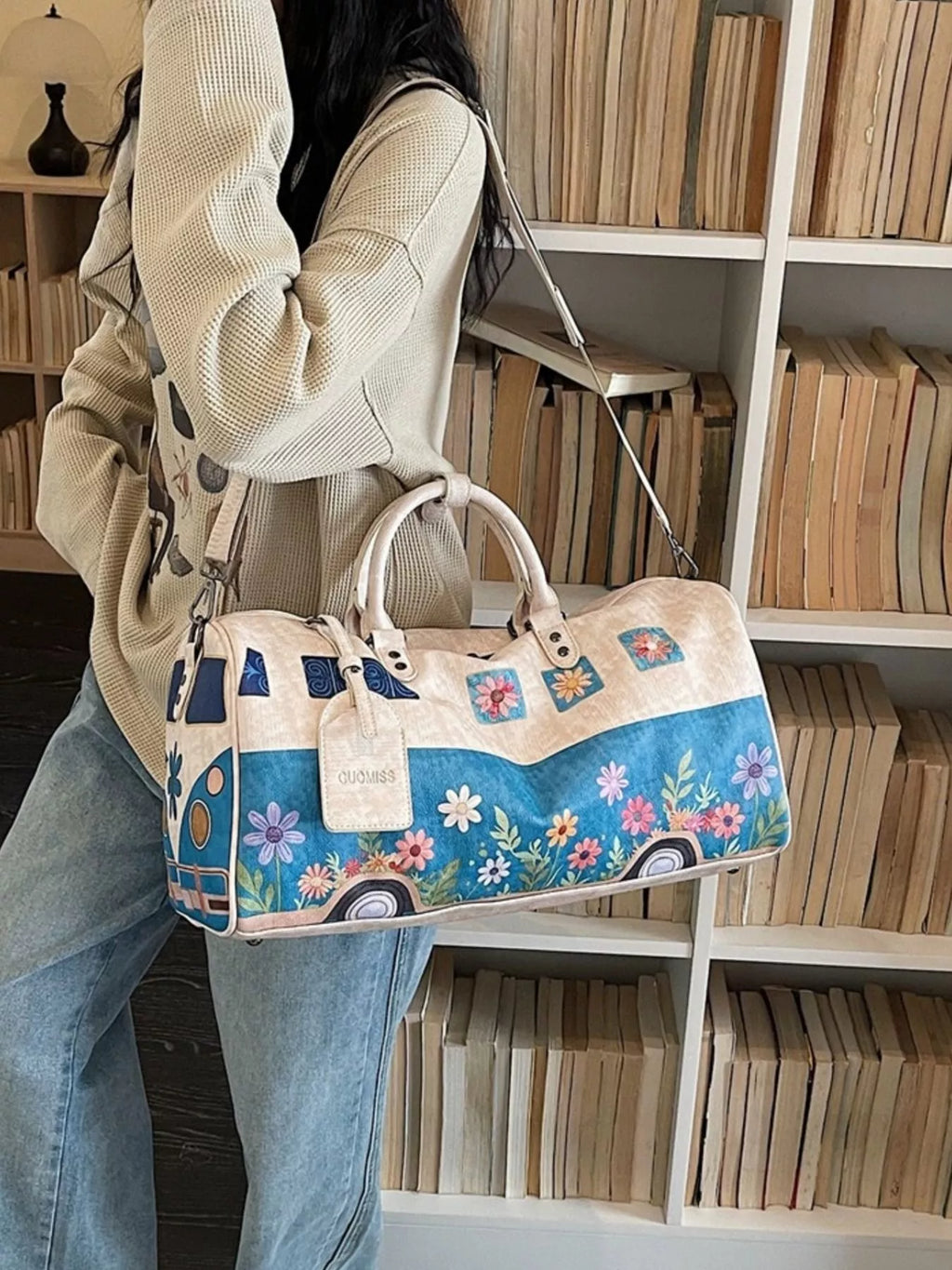 Floral Print Duffel Bag