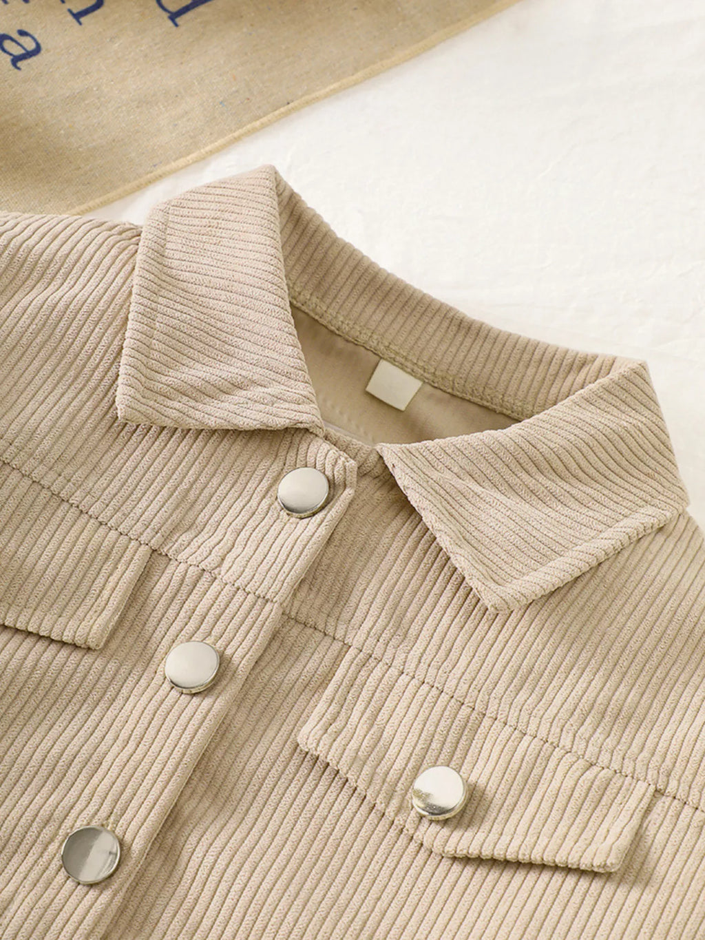Children's Casual Corduroy Button-Up Jacket