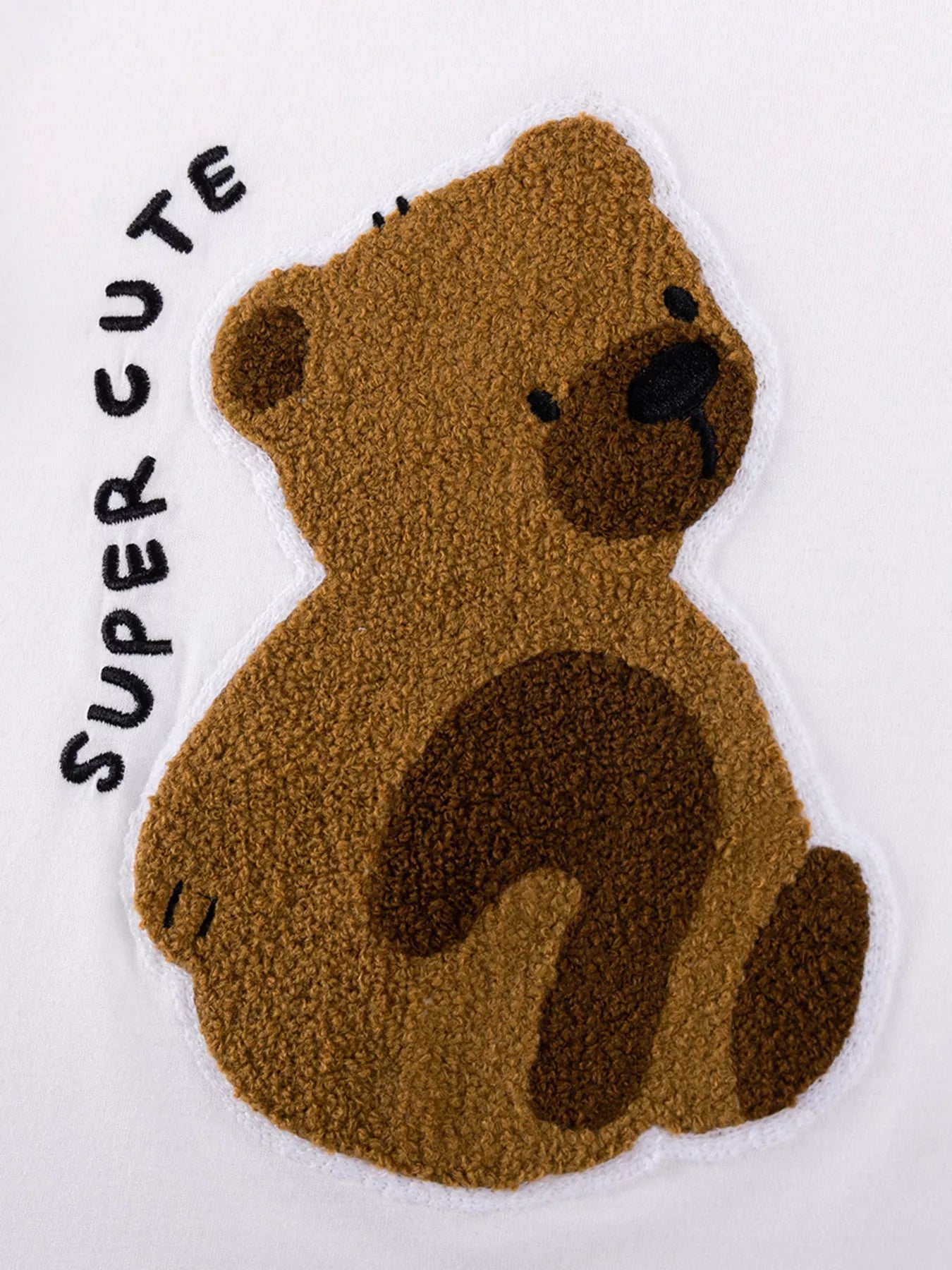 Children's Bear Graphic Tee & Diamond Pattern Shorts Set