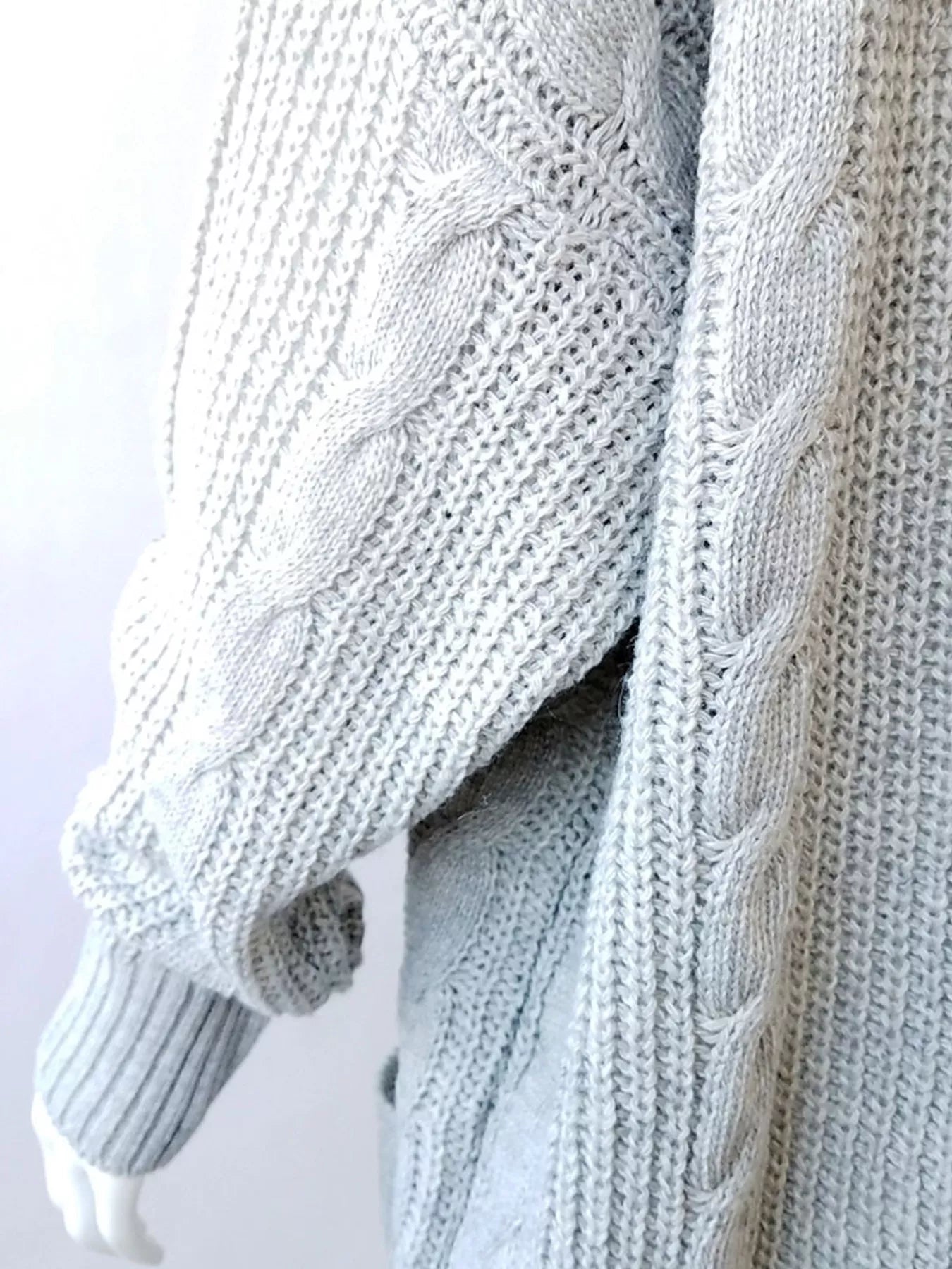 Full Size Chunky Knit Open Front Cardigan Plus Size