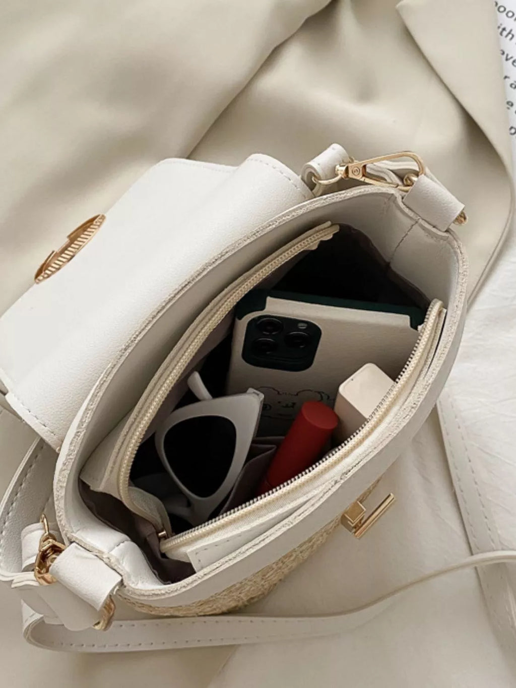 Woven Straw Crossbody Bag