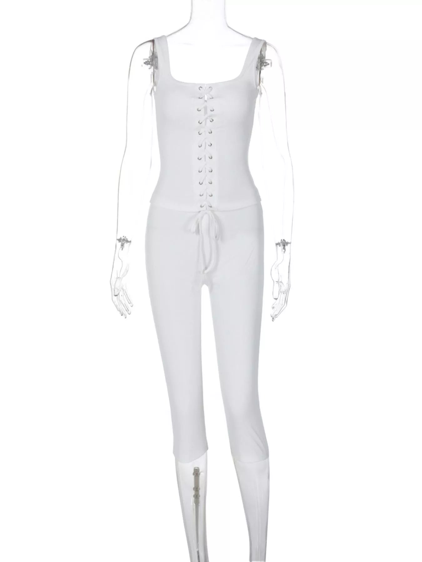 Lace-Up Tank and Capris Set