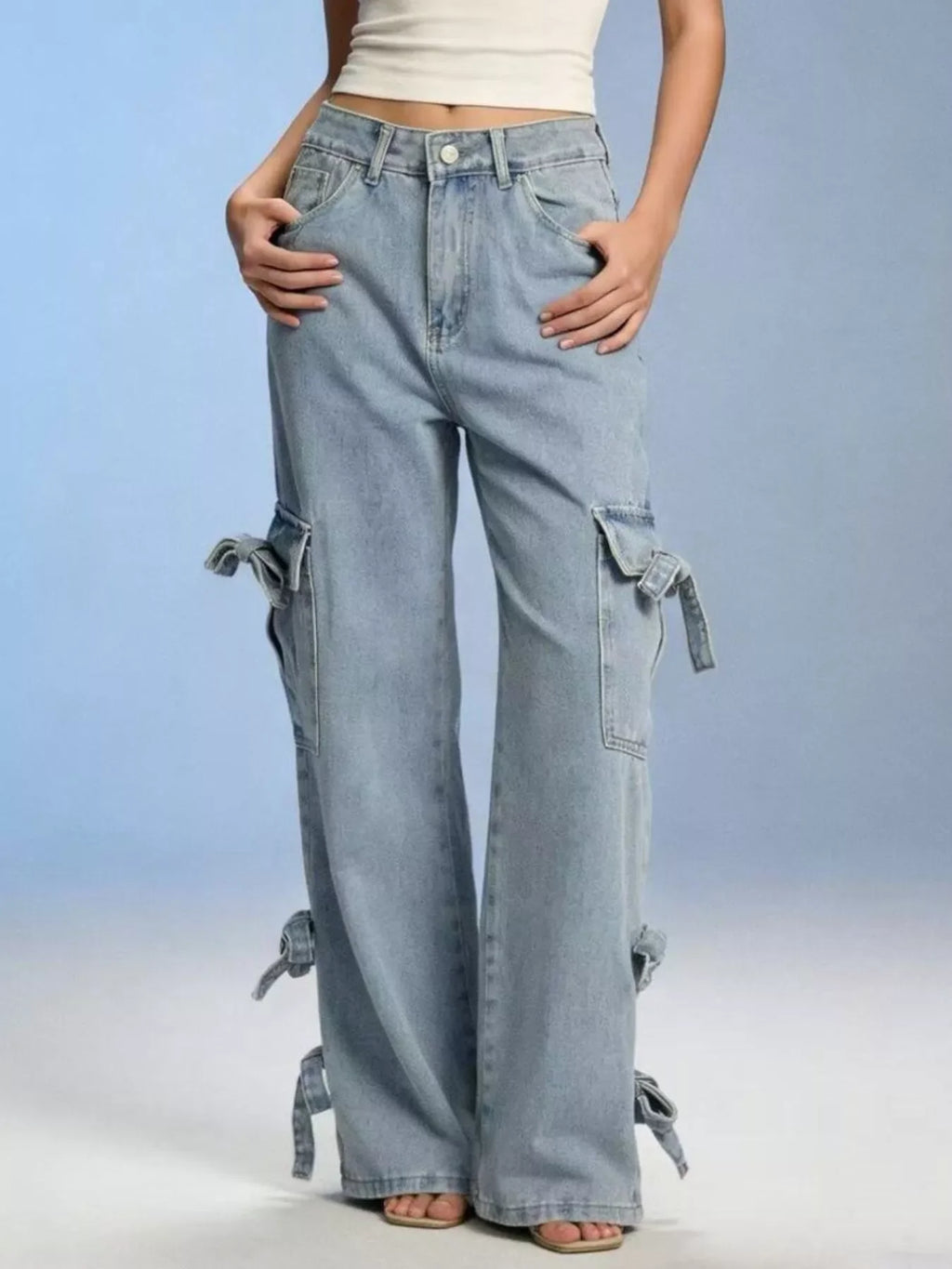 Bow Wide Leg Jeans