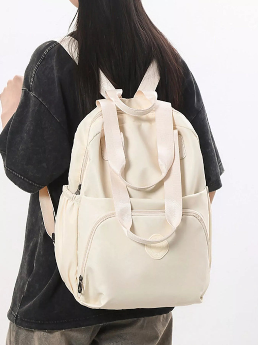 Lightweight Solid Color Backpack Bag