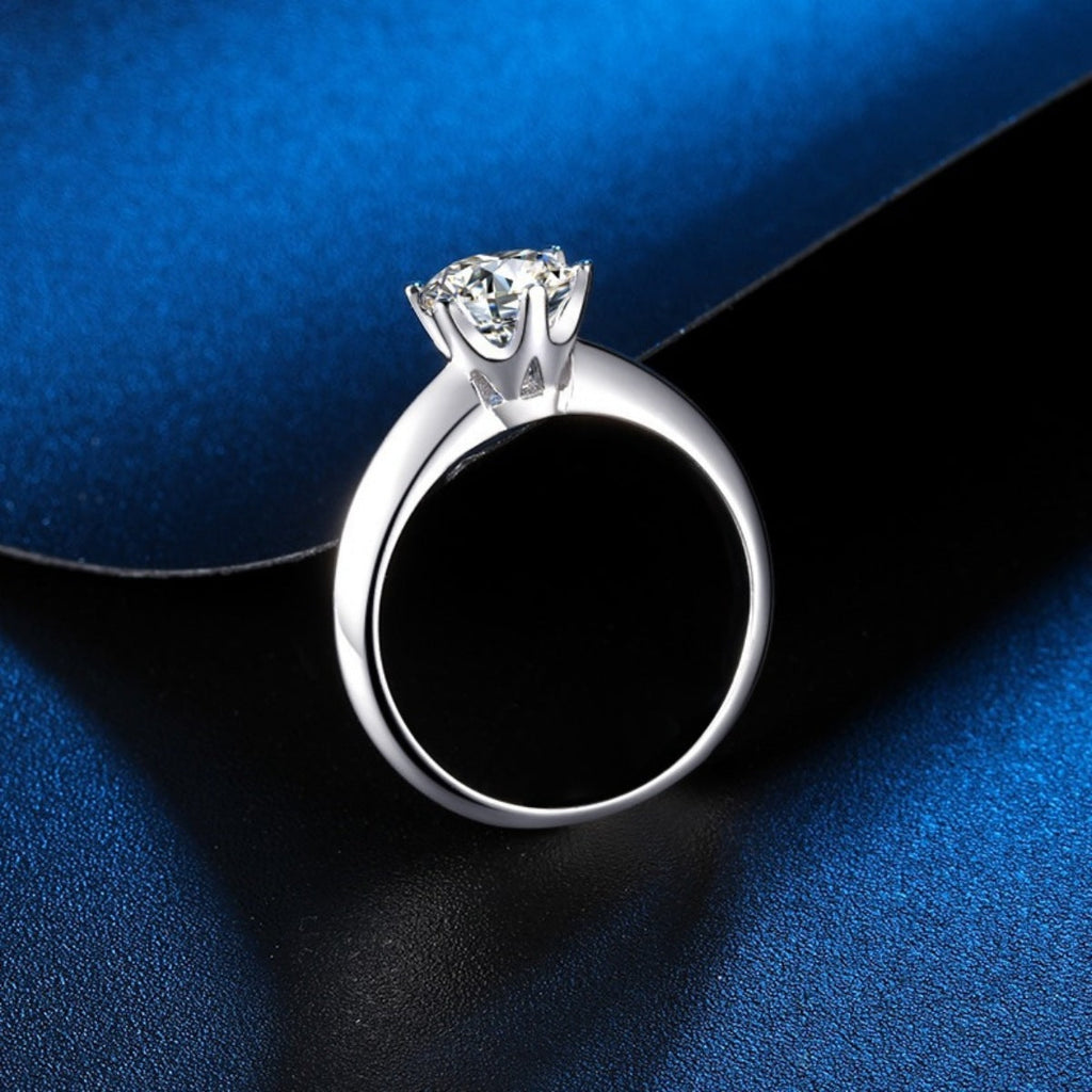 1 Carat Moissanite 925 Sterling Silver Ring