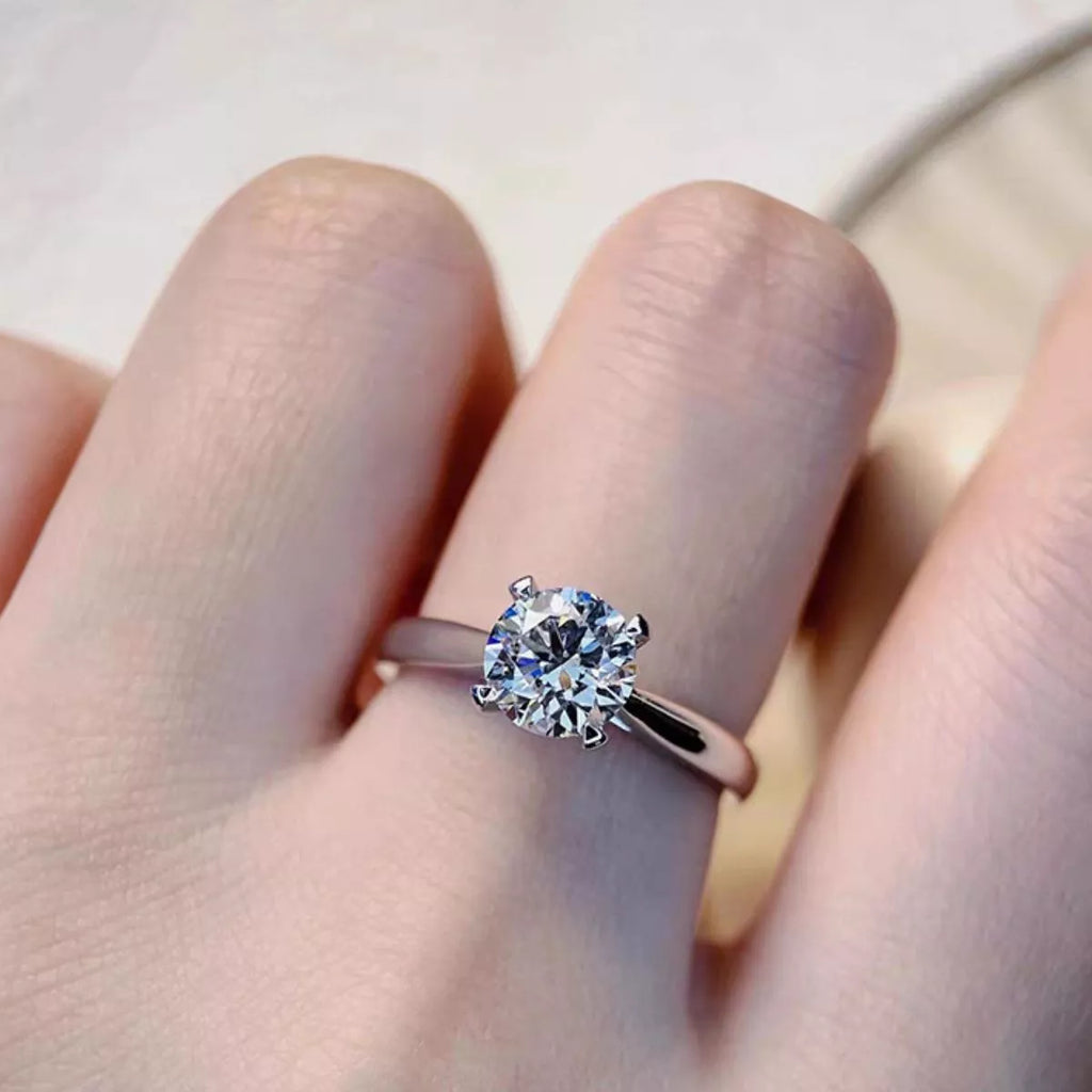 2 Carat Moissanite 925 Sterling Silver Ring