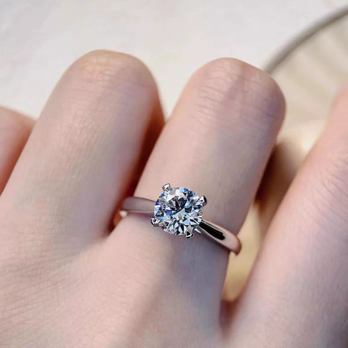 2 Carat Moissanite 925 Sterling Silver Ring