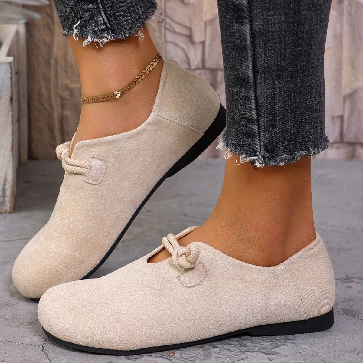 Round Toe Slip-Ons