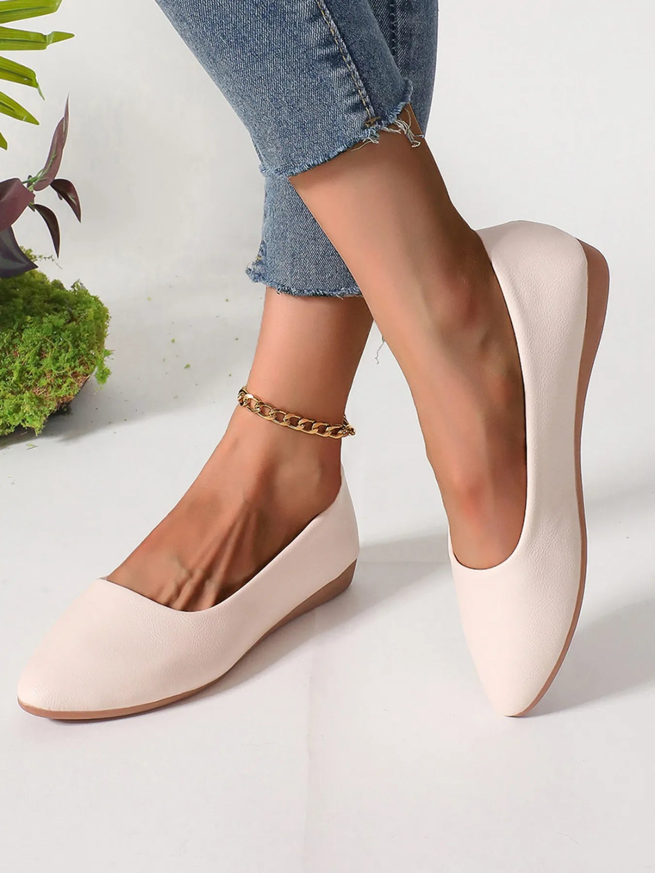 Point Toe Flat Slip-Ons