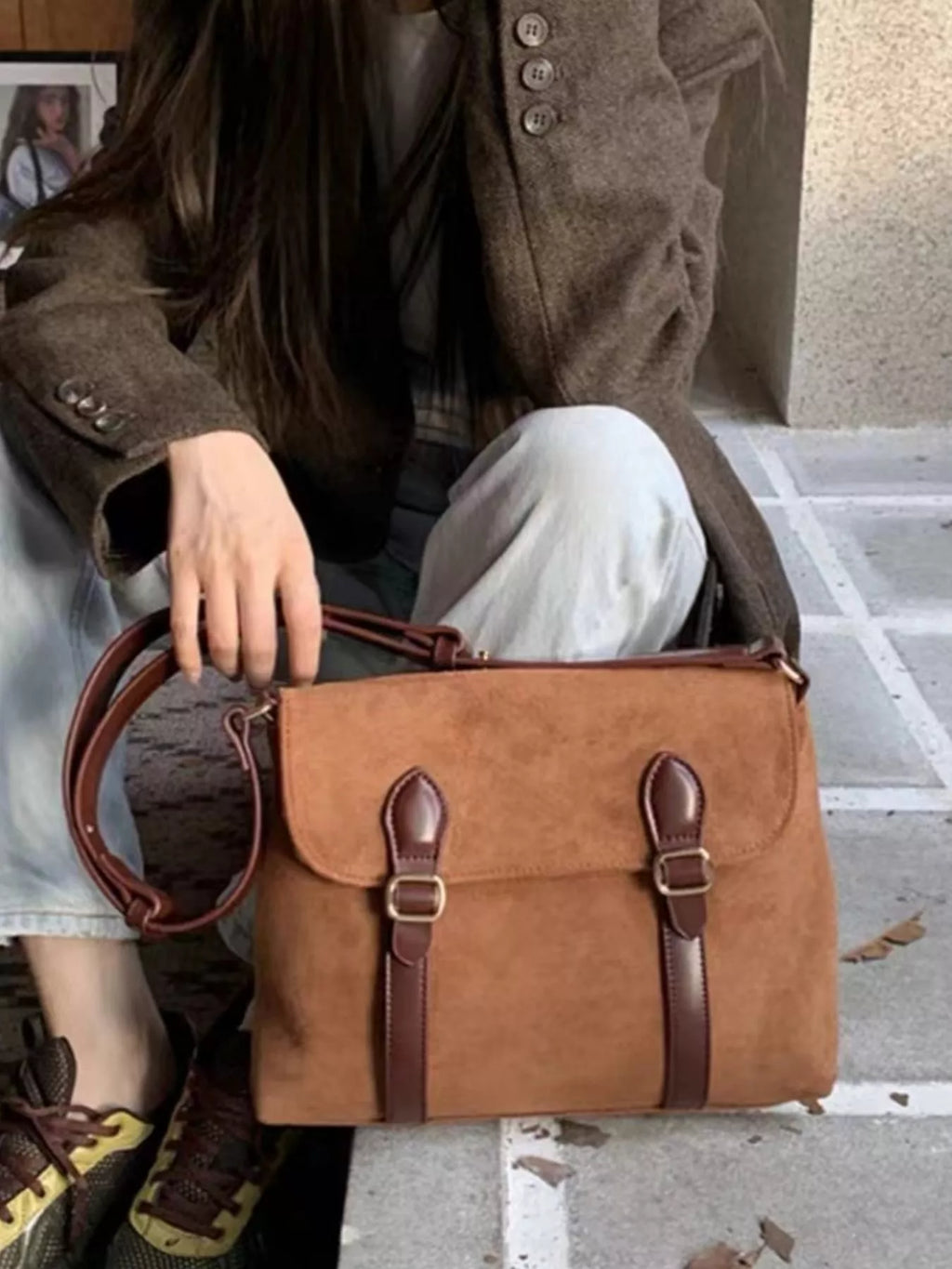Double Buckle Crossbody Bag