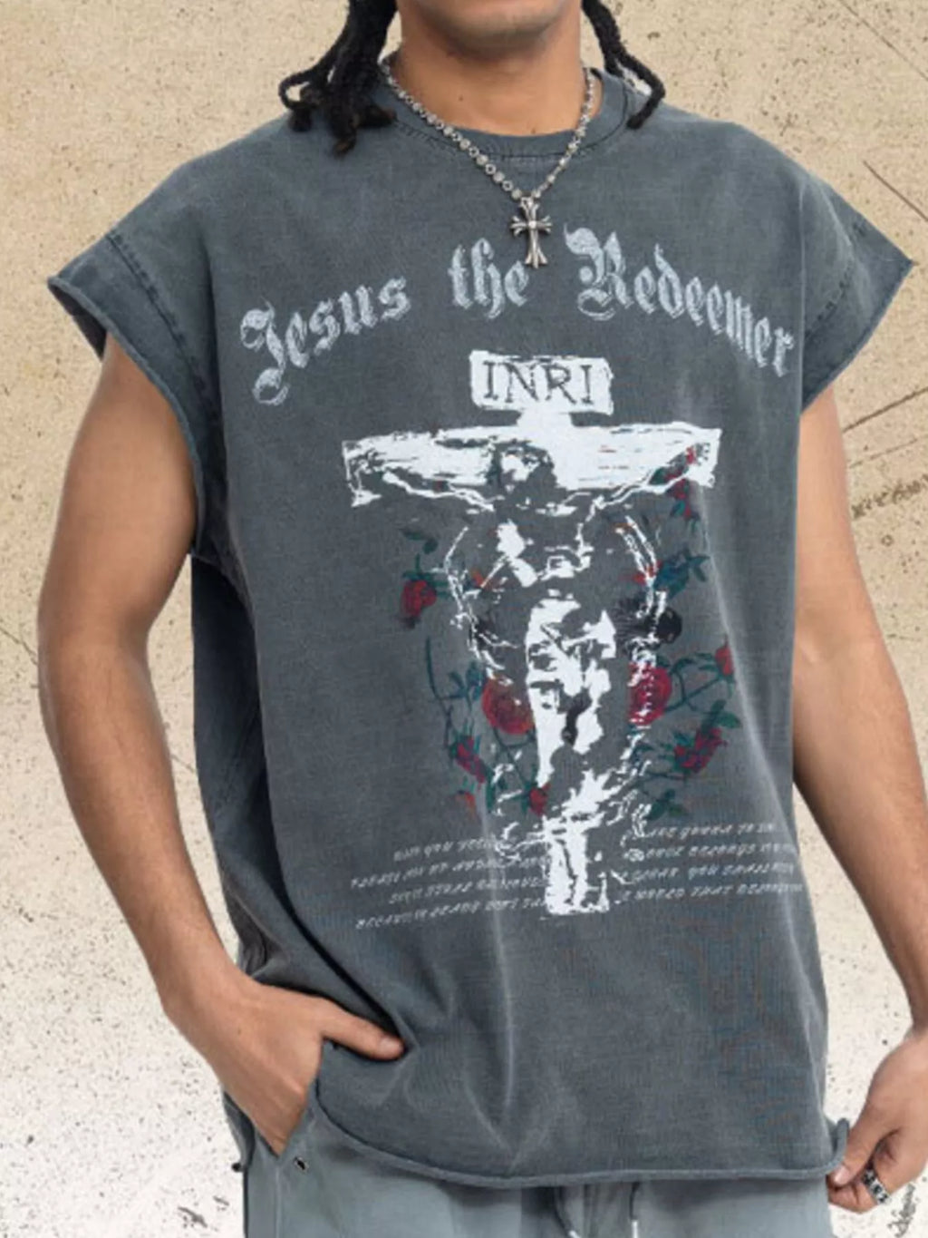 Men's Graphic Round Neck Tank Top
