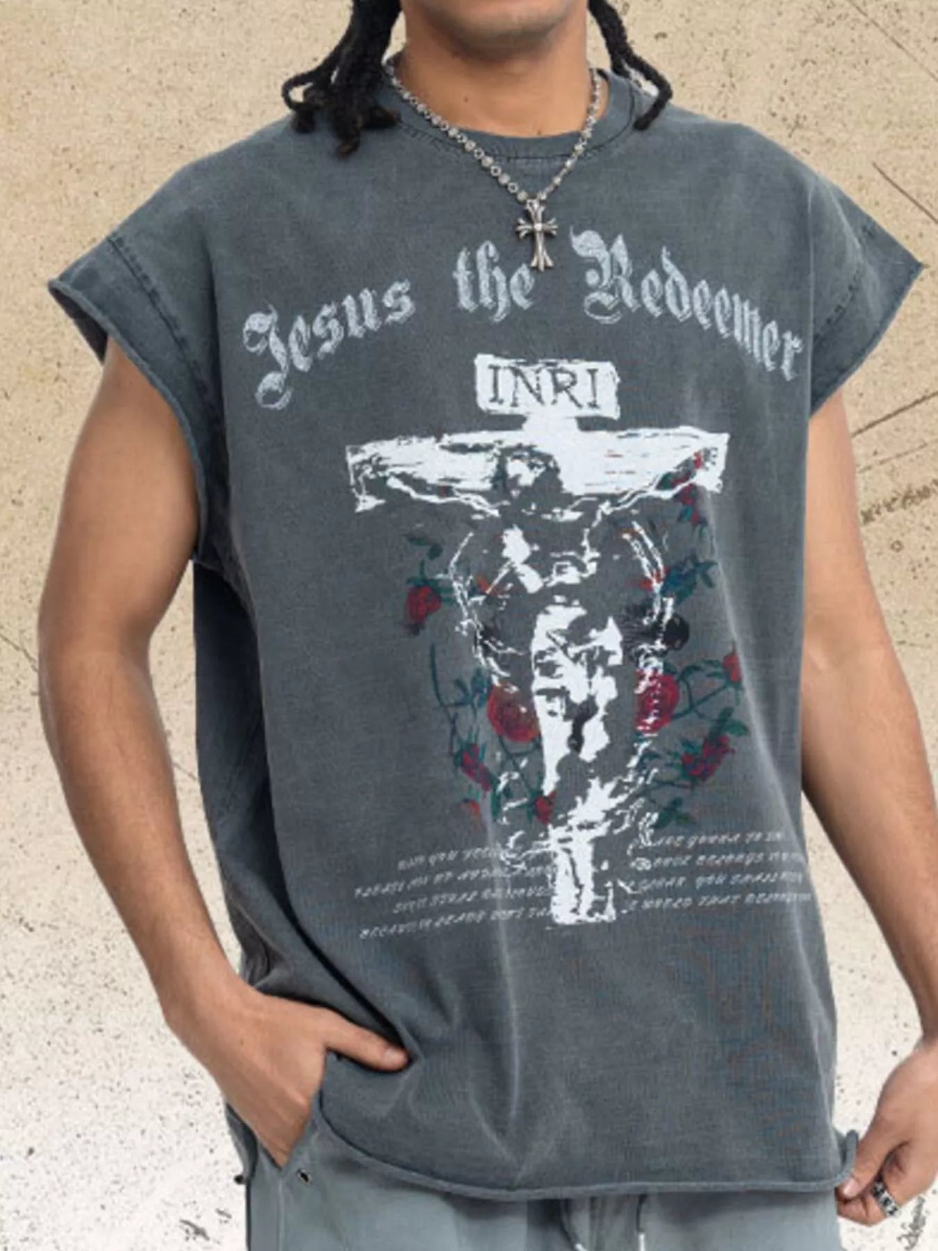 Men's Graphic Round Neck Tank Top