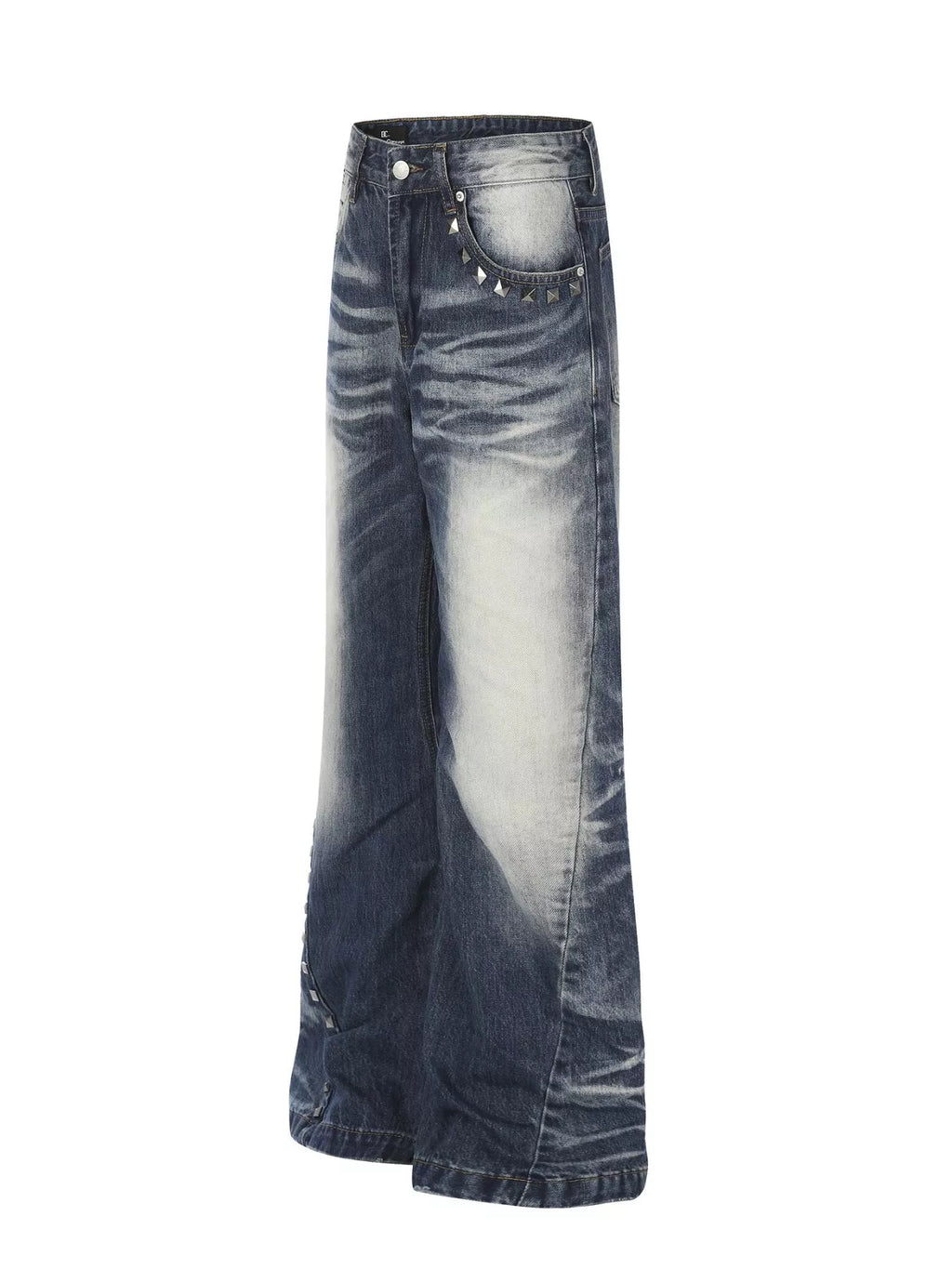 Men's Studded Washed Bootcut Jeans