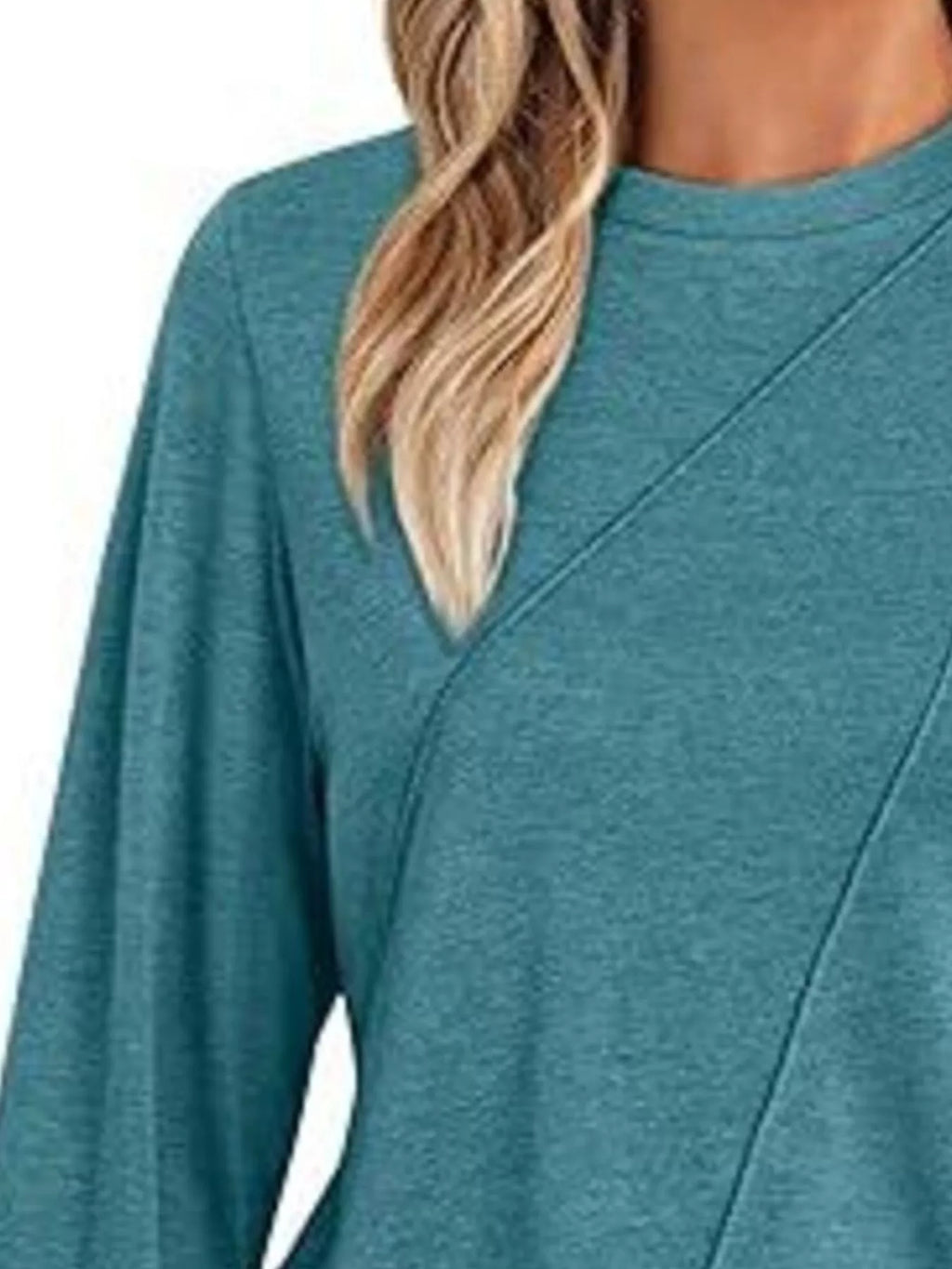Round Neck Long Sleeve Top