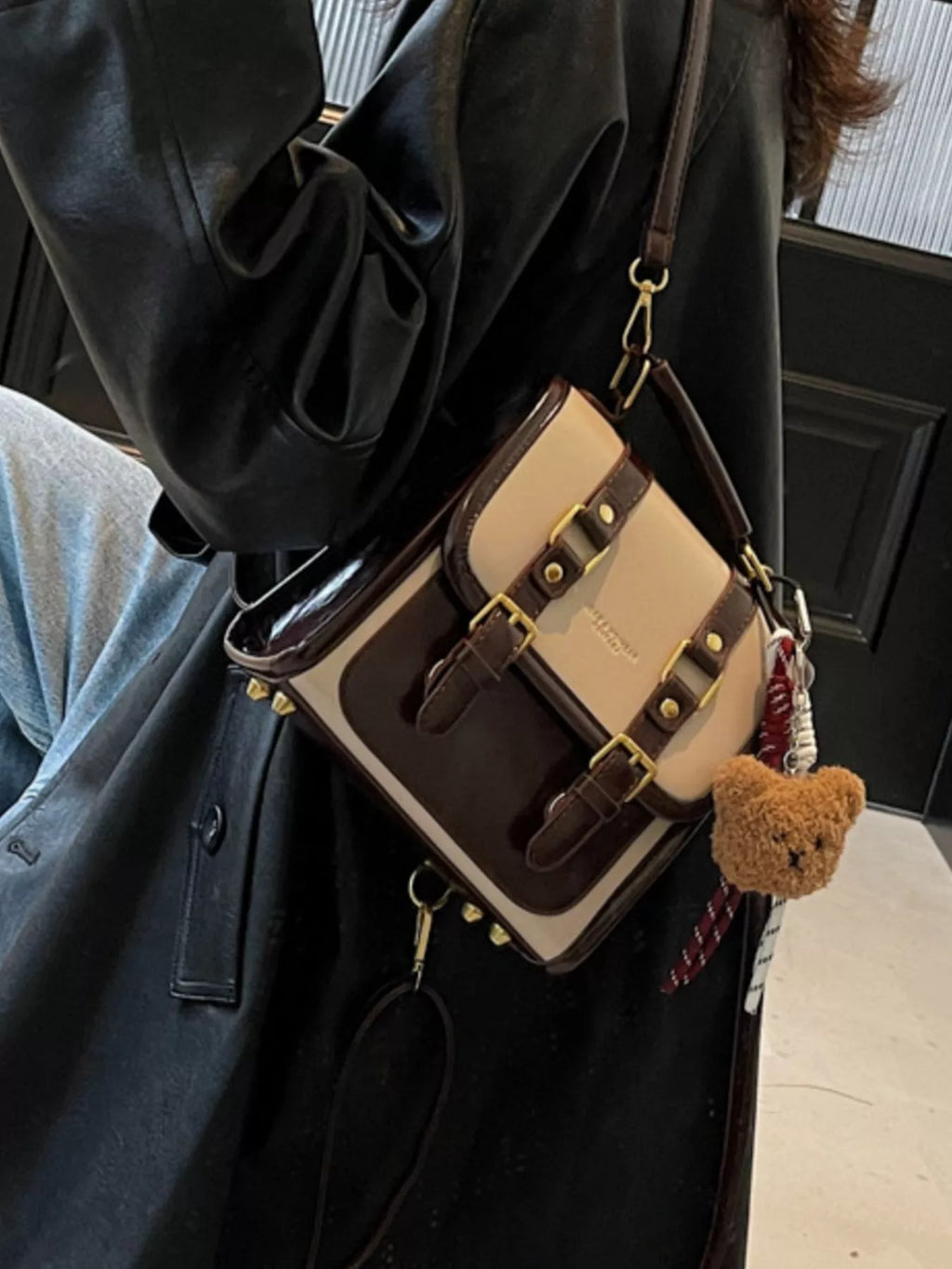 Buckle Flap Backpack Bag