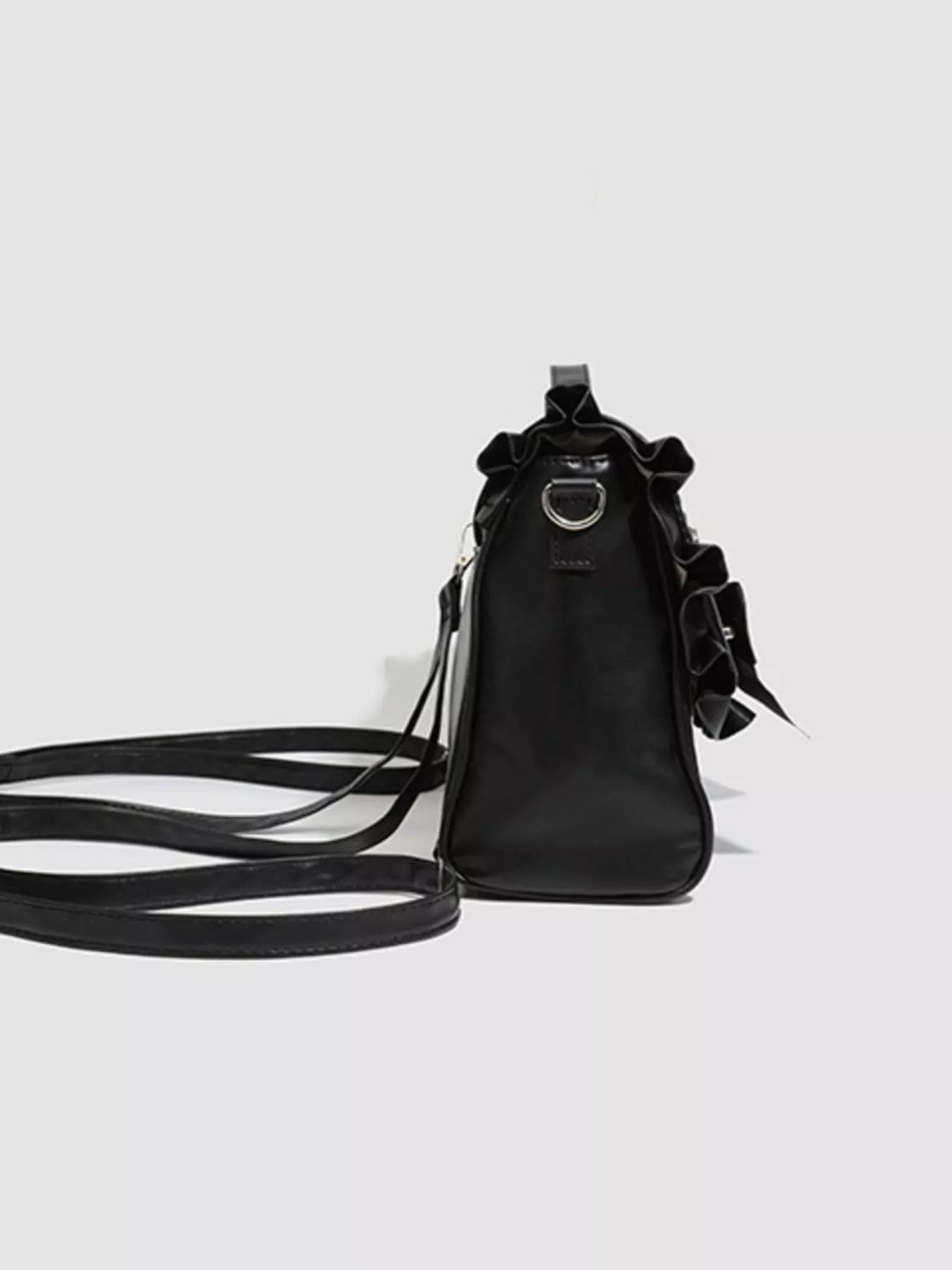 Ruffled Lace Up Bow Backpack Bag