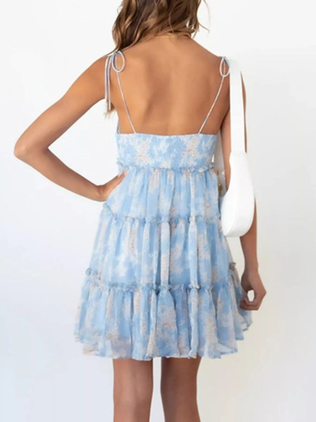 Floral Print Ruffle Tiered Mini Dress