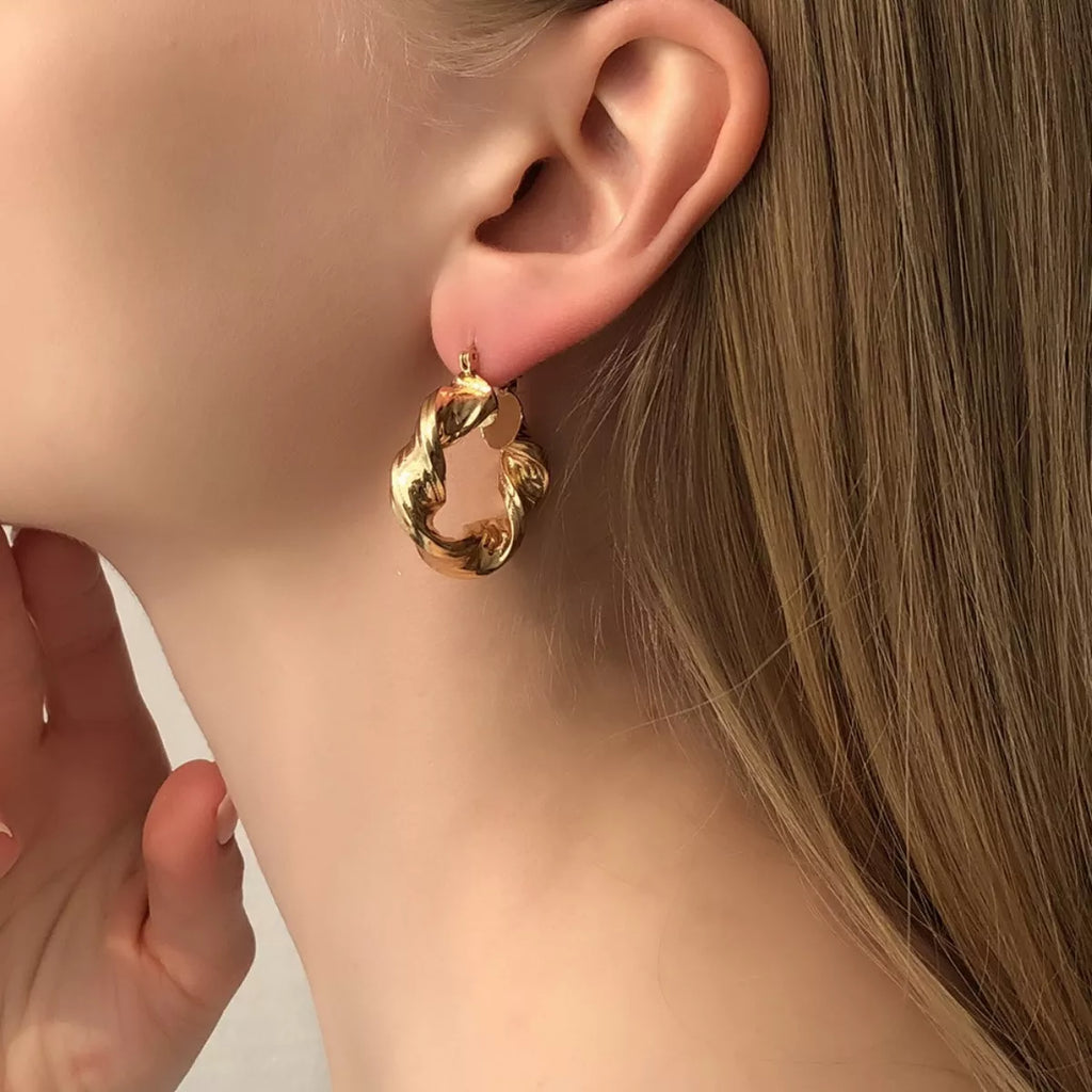 Textured Hoop Earrings