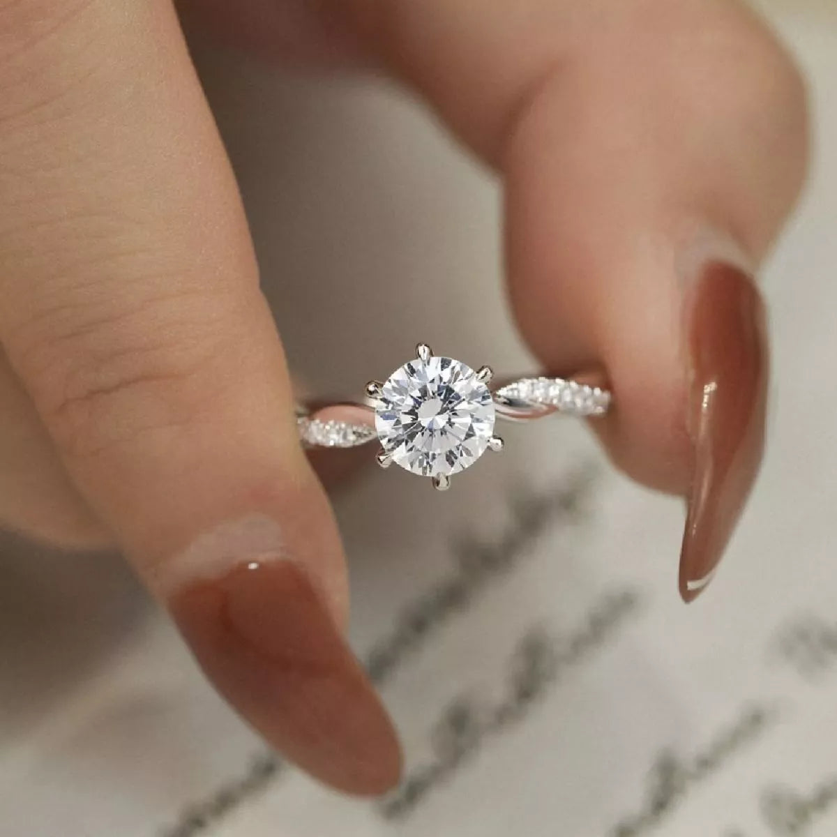 1 Carat 925 Sterling Silver Moissanite Ring