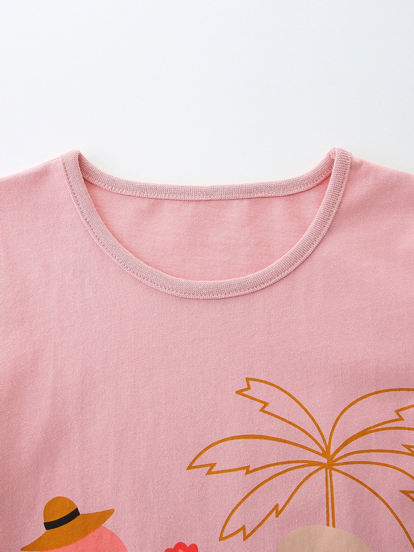 Children's Flamingo Print Tee and Shorts Set