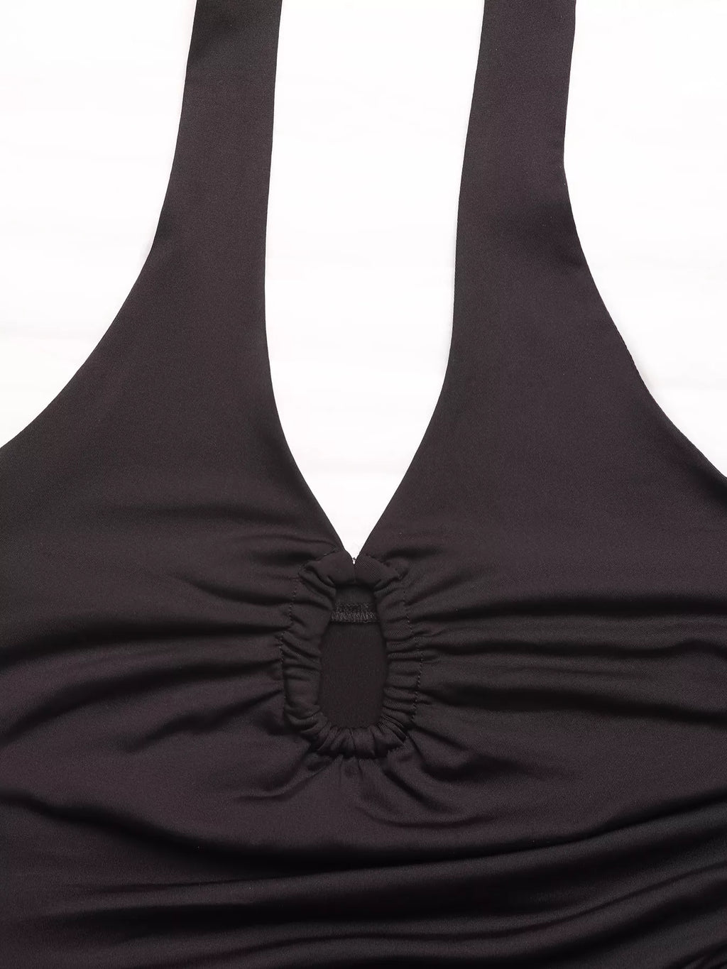 Halter Neck Ruched Bodysuit