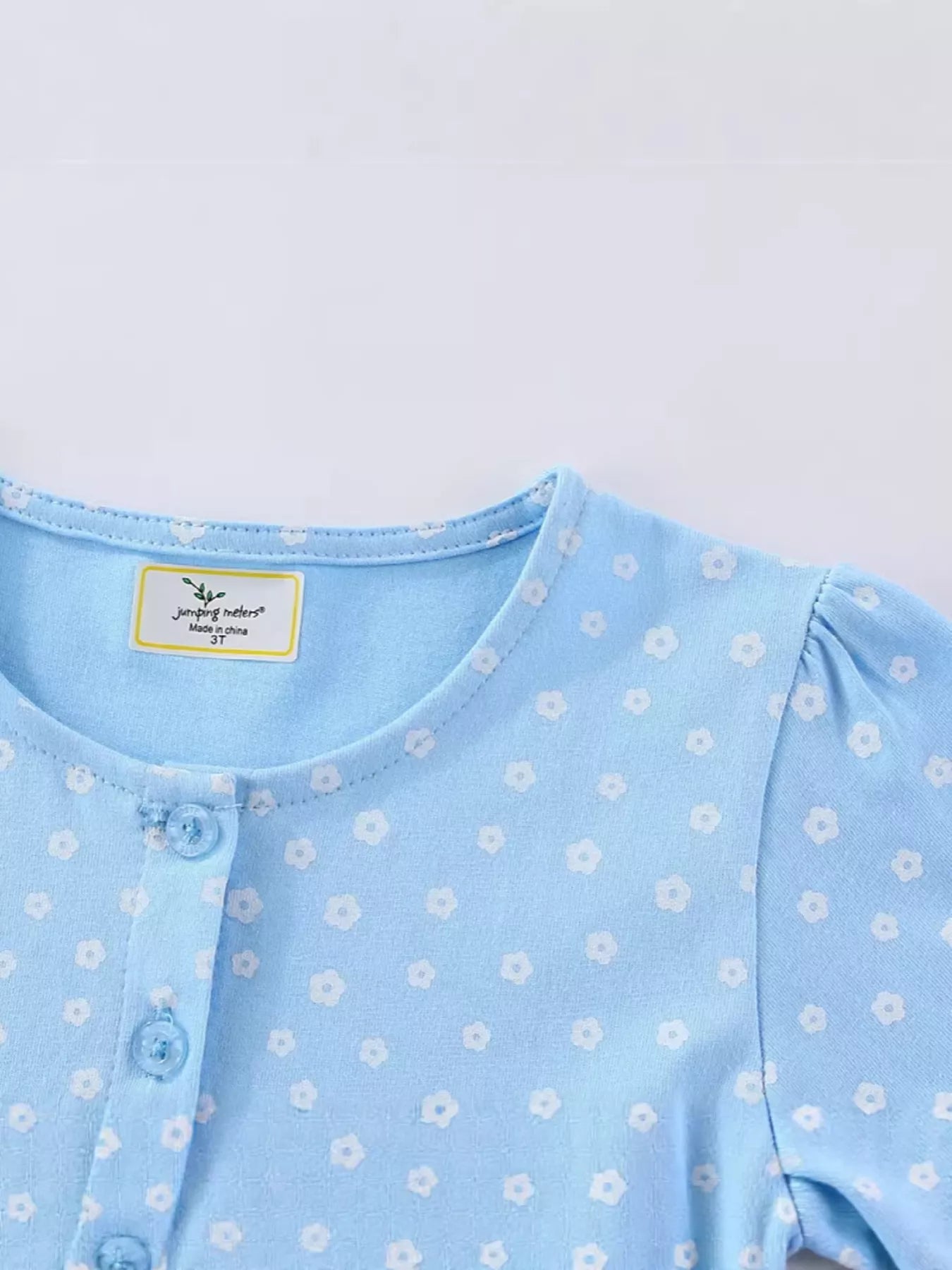 Children's Embroidered Floral Short Sleeve Dress