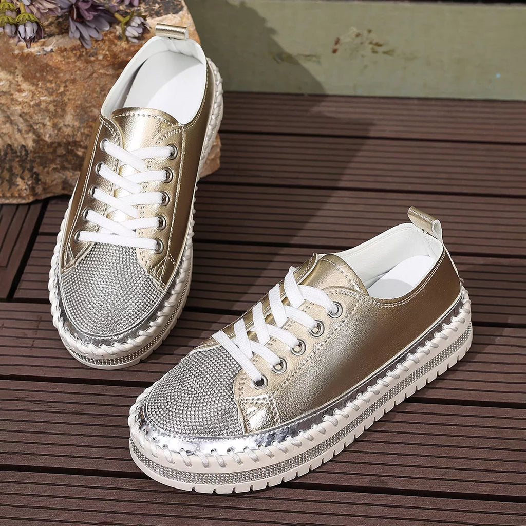 Round Toe Platform Sneakers