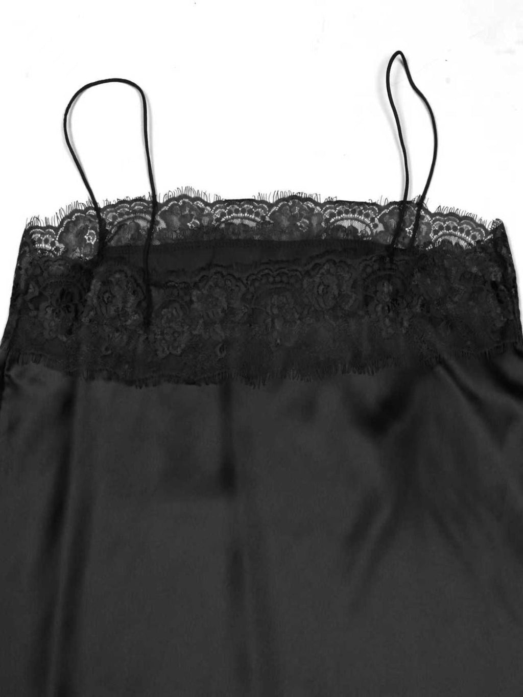 Lace Trimmed Satin Cami