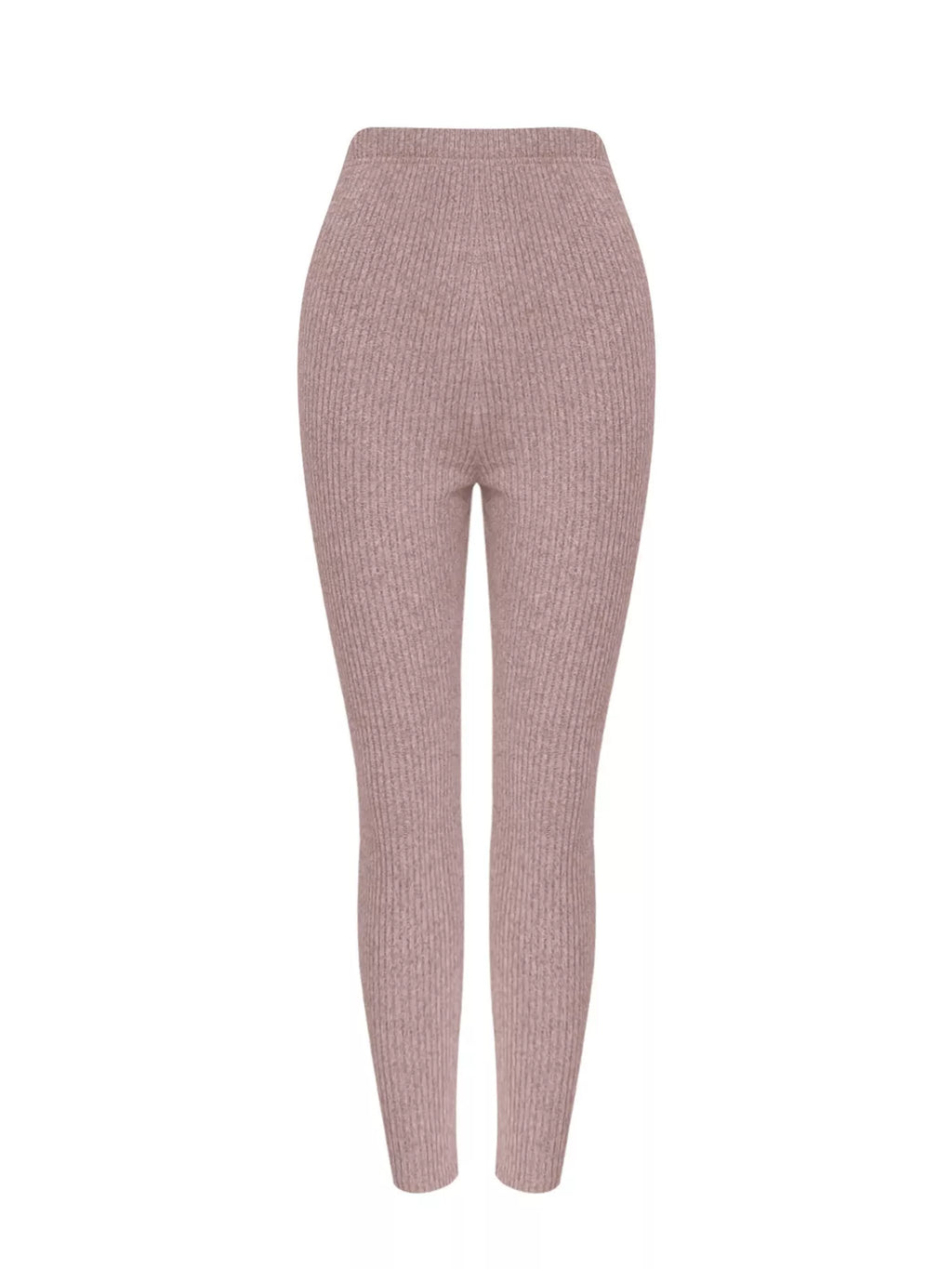 Ribbed Knit Long Sleeve Top and Pants Set